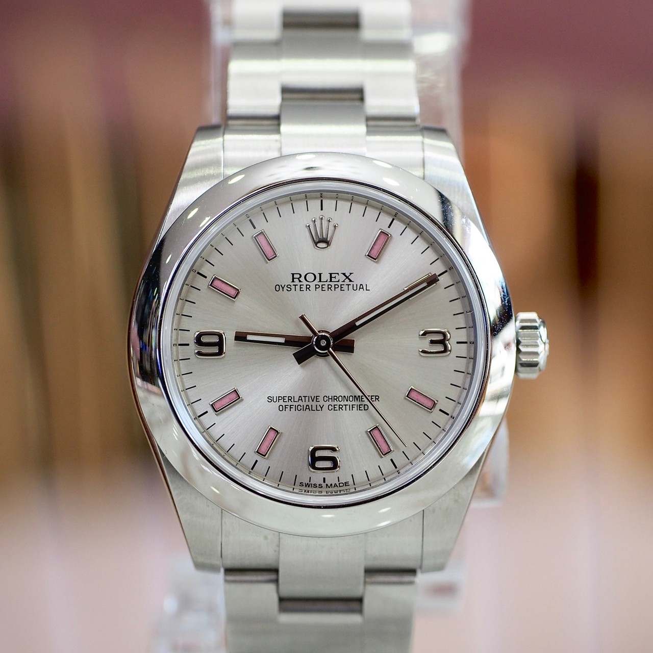 [26571] Rolex Oyster Perpetual Silver Arabic Dial with Luminescent Markers 31mm  235,000 