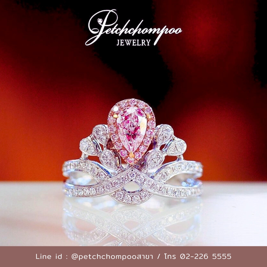 [27422] แหวนเพชรหยดน้ำ Pink Royal Bloom™ 0.50 กะรัต | HKD  239,000 