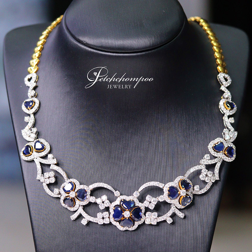 [020035] Blue Sapphire Necklace with Diamonds  589,000 