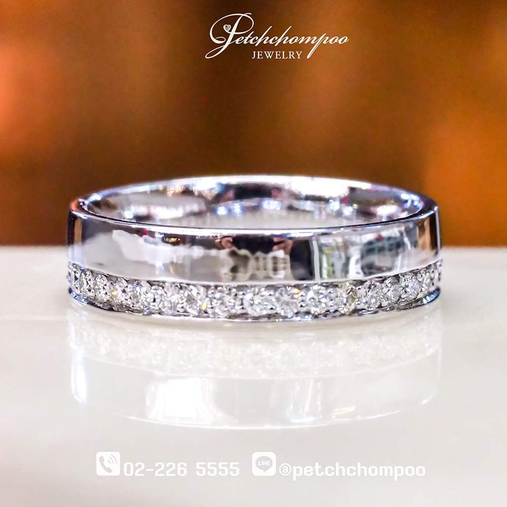 [29518] Elegant Band™ Half Eternity Diamond Ring in White Gold  39,000 