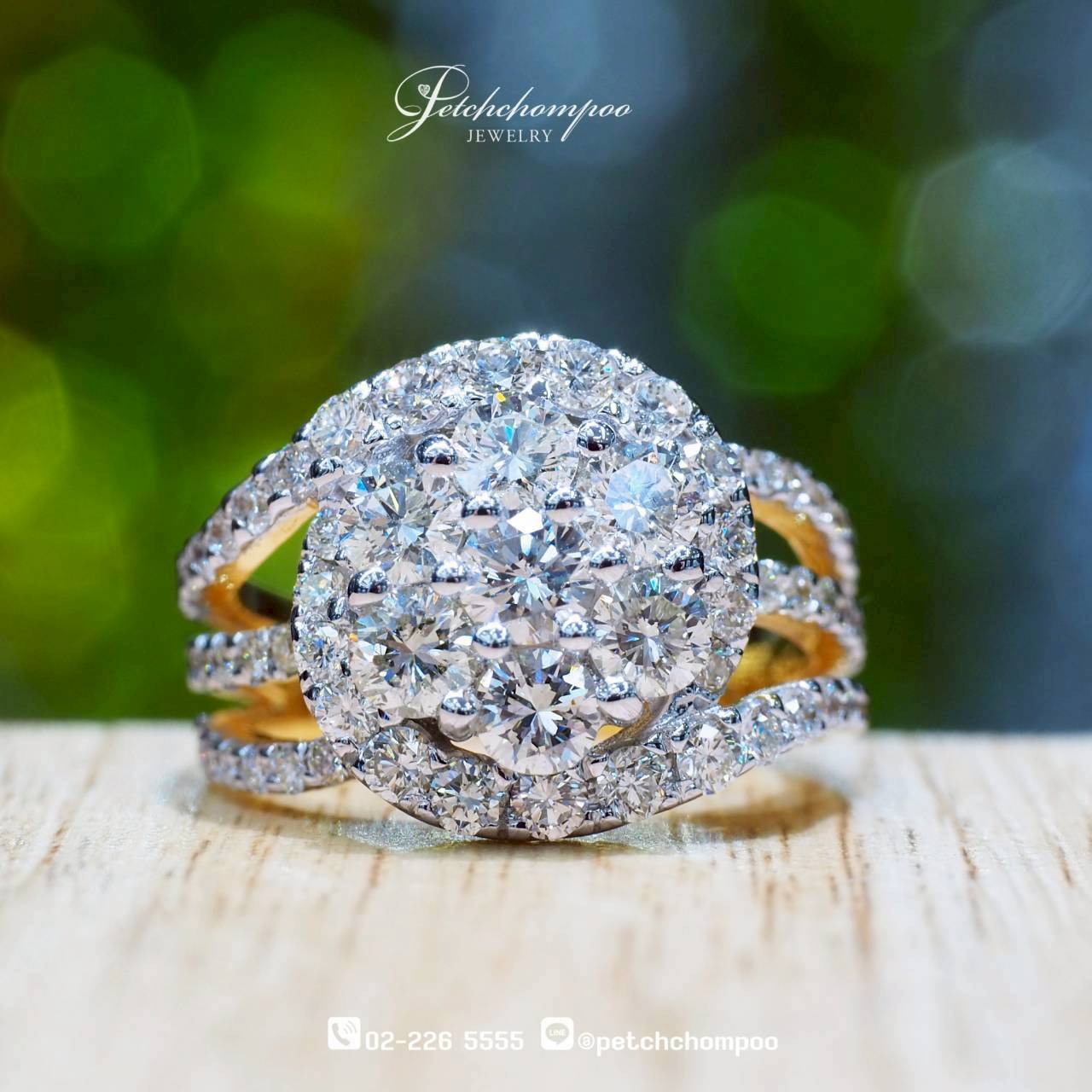 [30350] แหวนเพชร Celestial Bloom™ 2.10 กะรัต ดีไซน์กลีบดอกไม้ส่องประกาย  79,000 