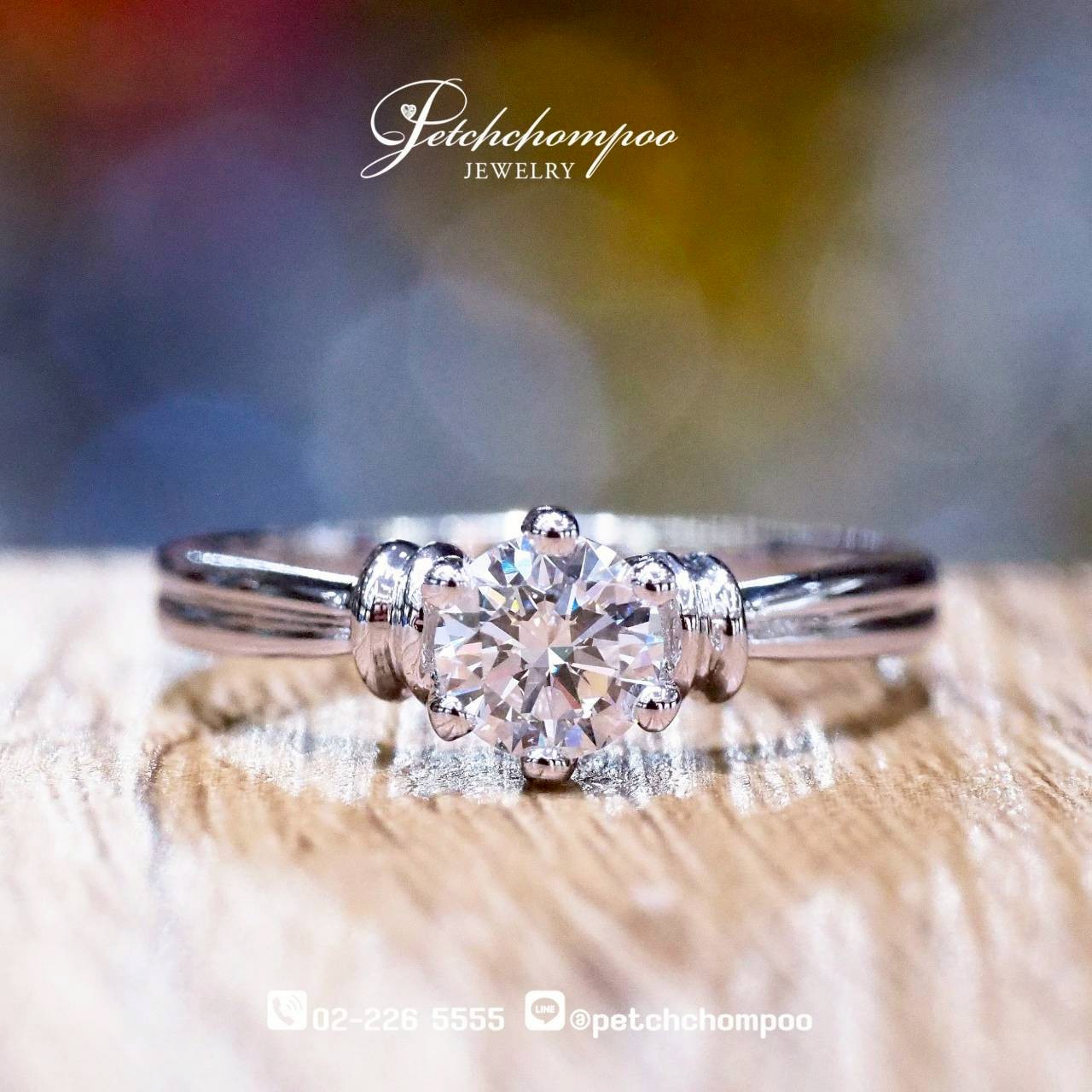 [29975] Solitaire Noble™ Diamond Ring – 0.50 Carat | J VS1 GIA Discount 38,000
