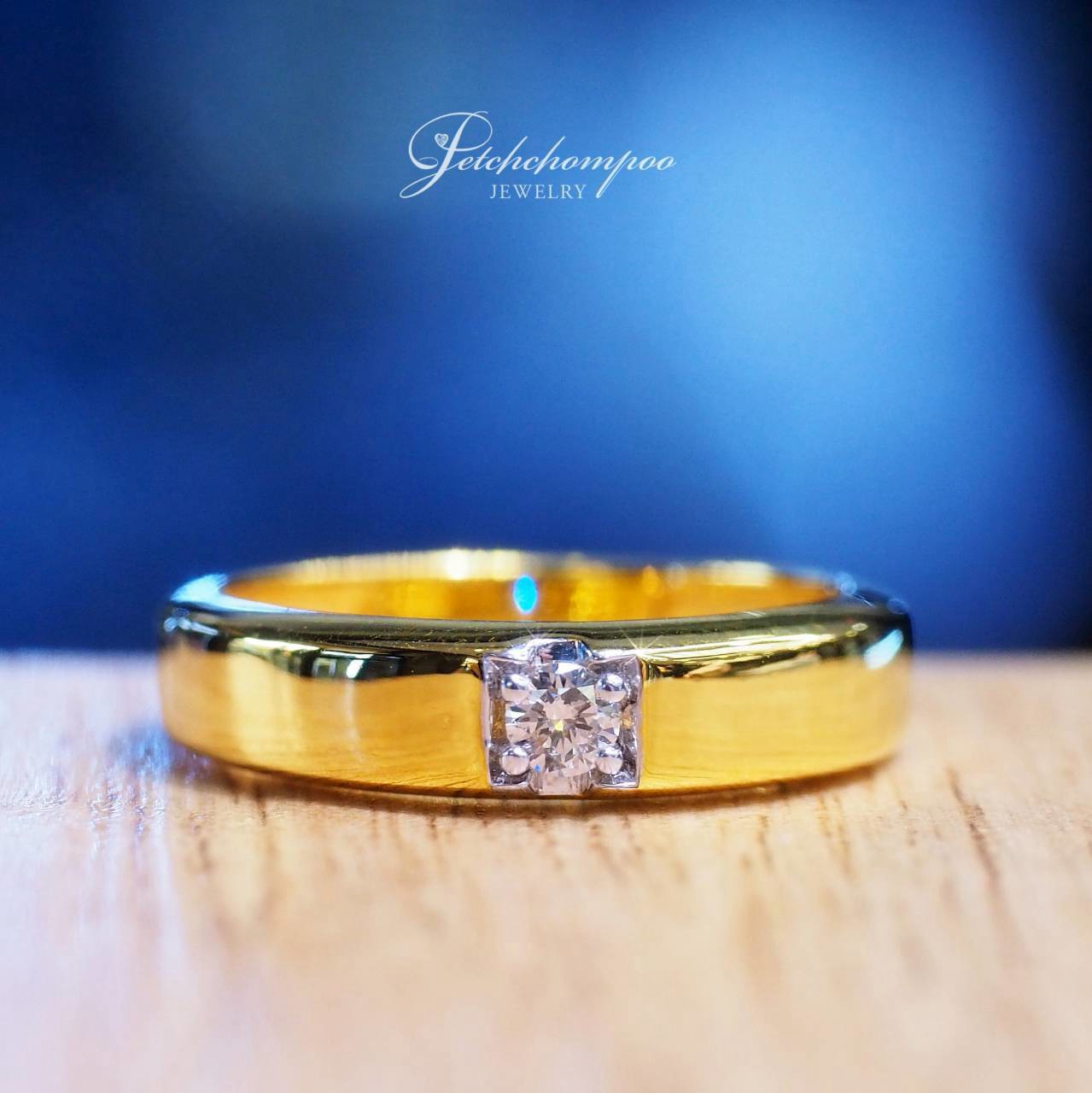 [31057] แหวนเพชร Pure Crown Modern Band Solitaire ดีไซน์ปลอกมีดคลาสสิก  29,000 