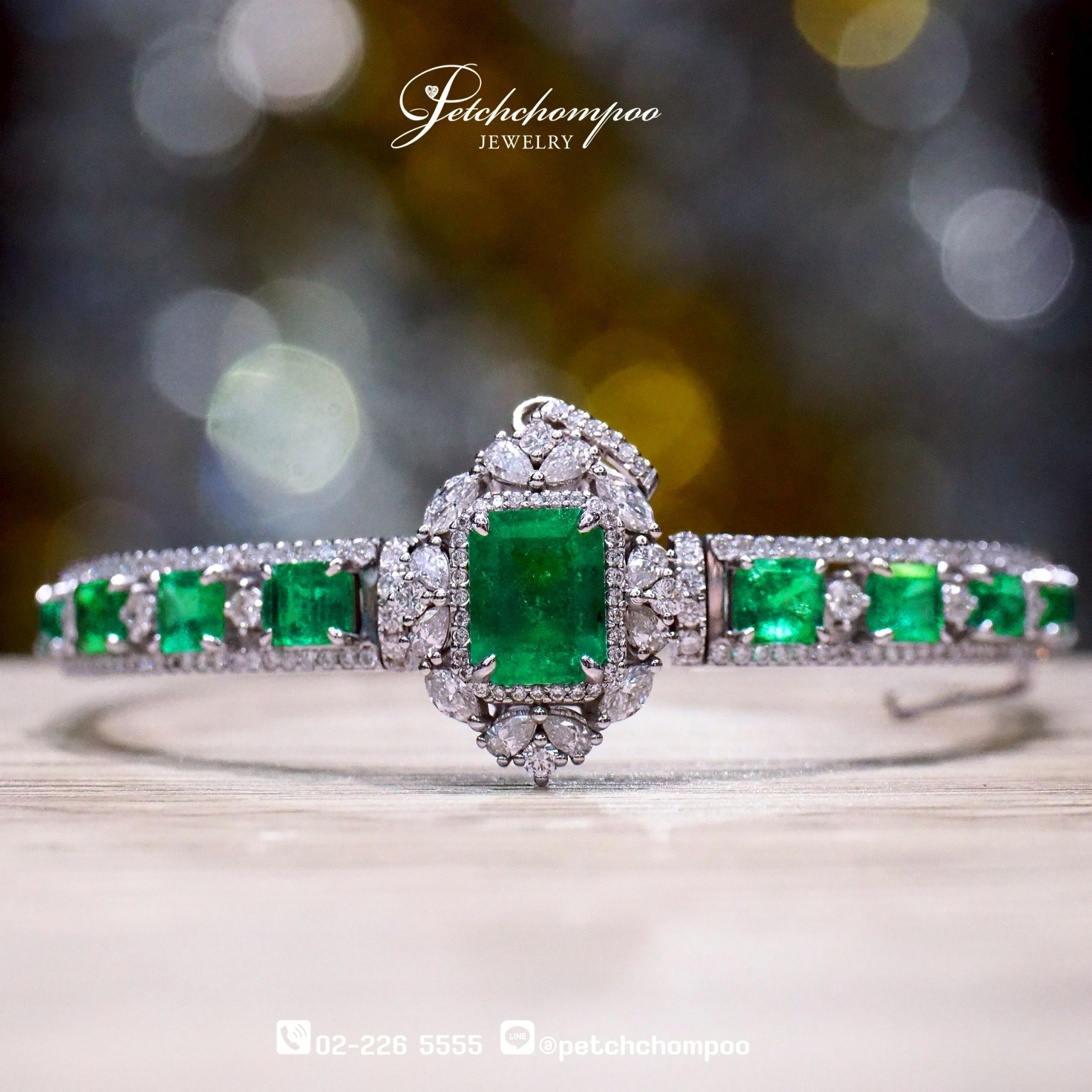 [27620] Emerald bracelet with diamonds 3 in 1  299,000 