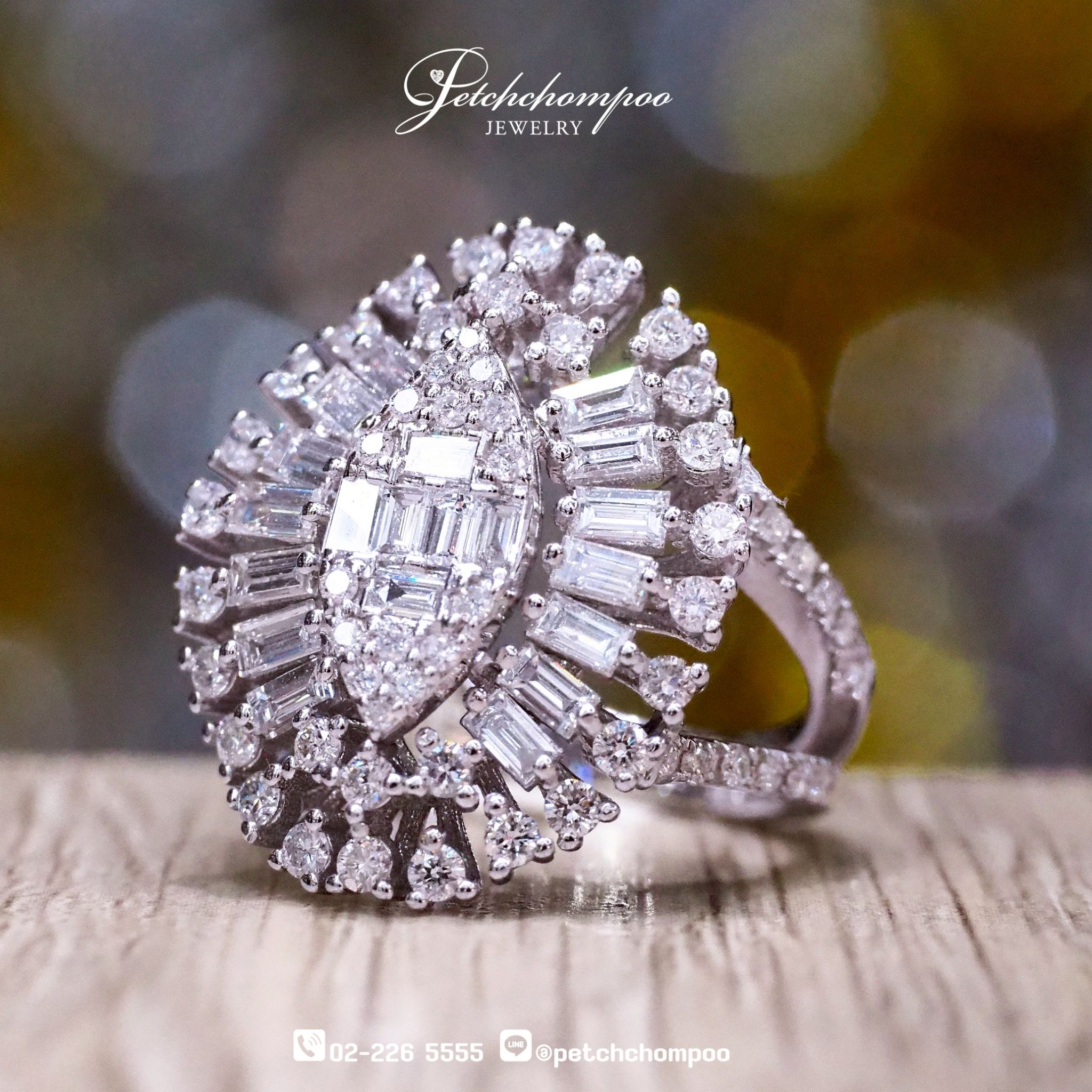 [024916] แหวนเพชรหน้ากว้าง  89,000 