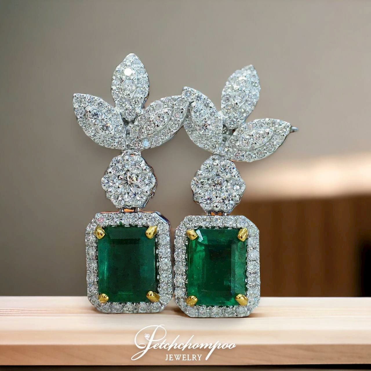 [28751] Emerlld and diamond earring  119,000 