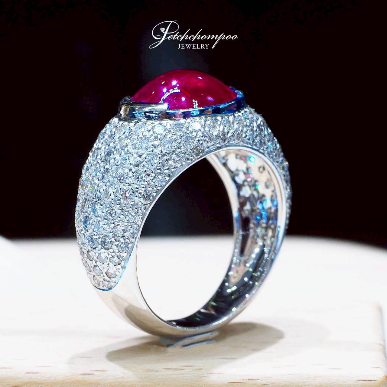 [30791] แหวนทับทิมพม่า PIGEON BLOOD RED Imperial Pigeon Blood Majesty 4.98 กะรัต | GFCO  399,000 