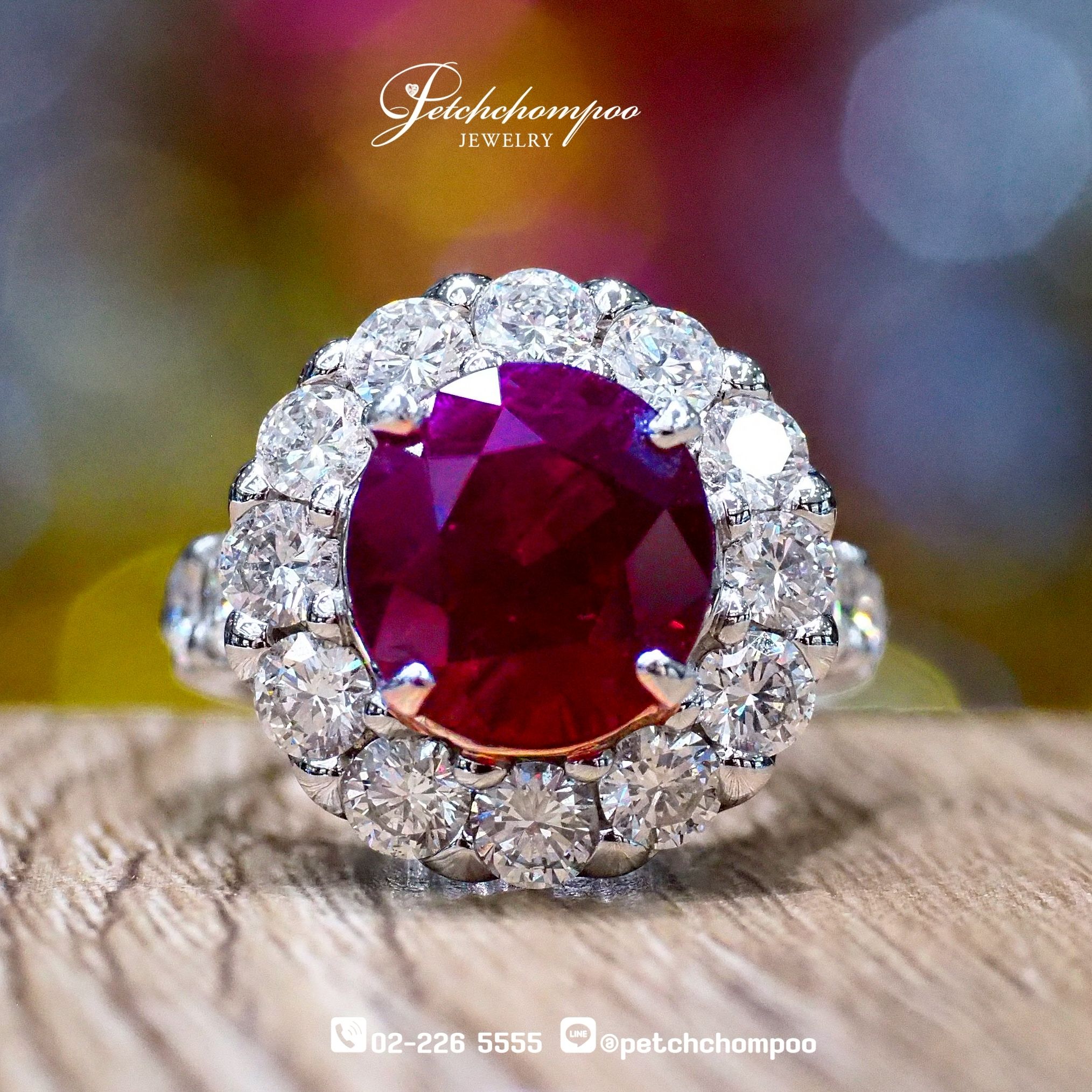 [022267] SIAM Ruby Ring 5.08 Carat GRS  2,900,000 