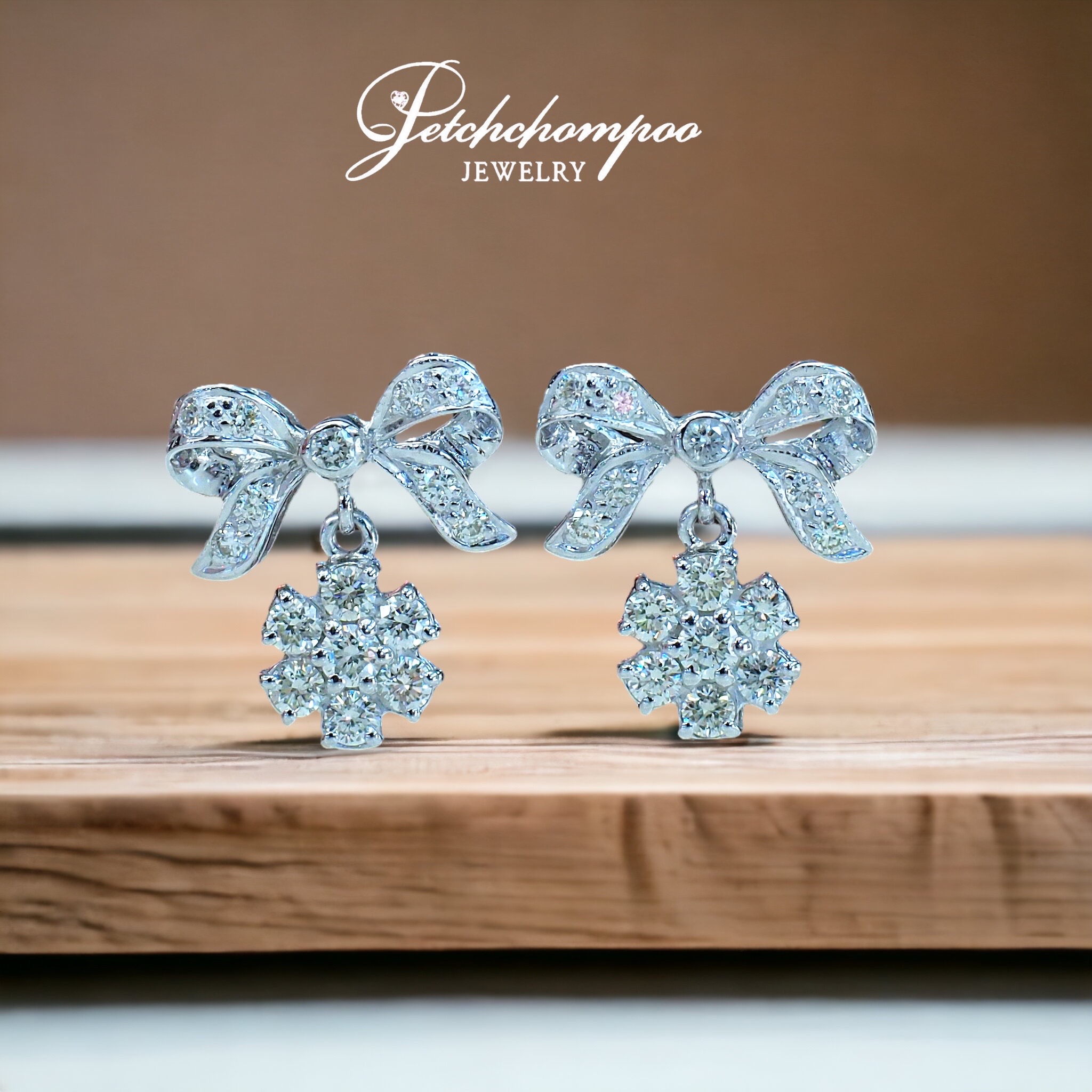 [27791] Diamond bow earrings  39,000 