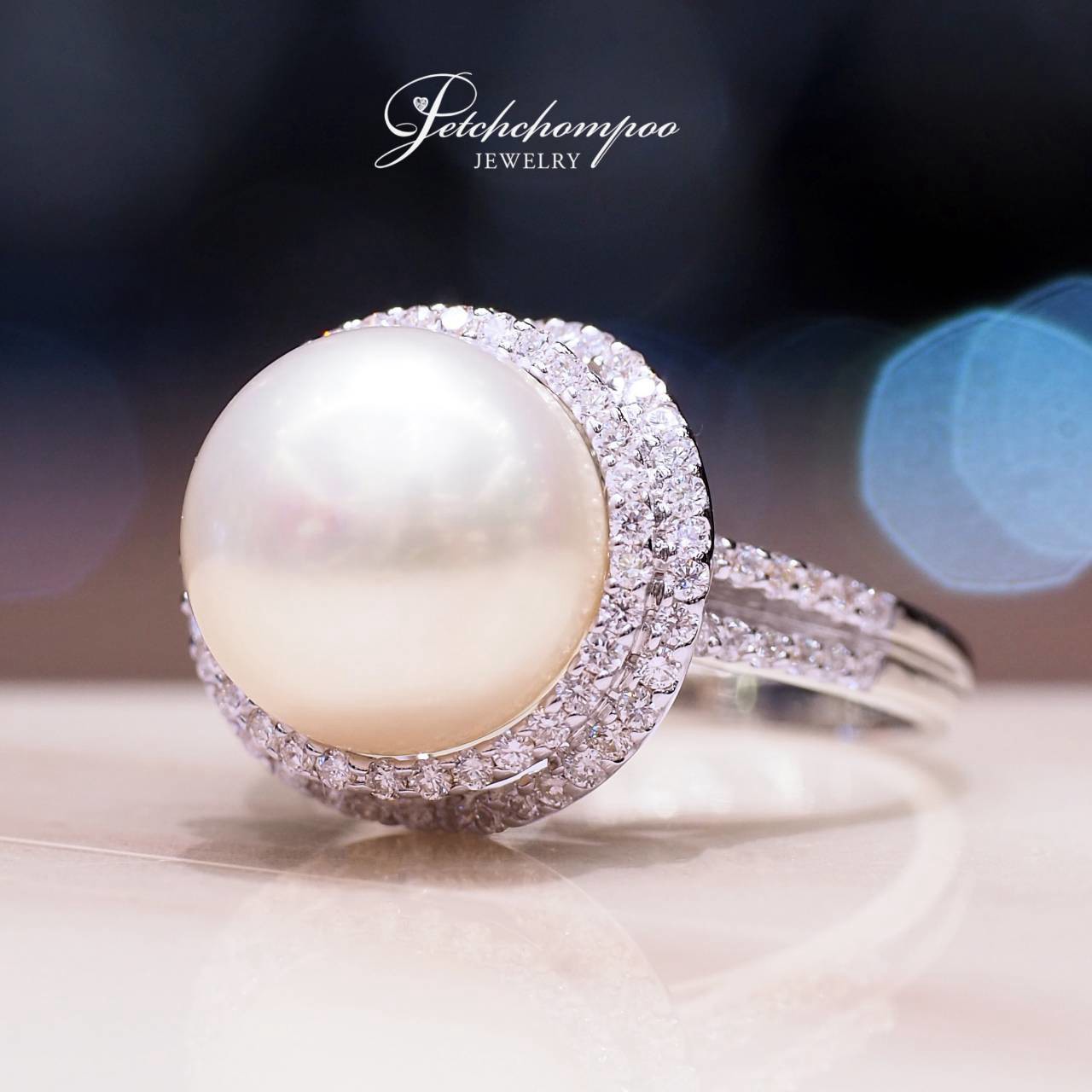 [31107] แหวนไข่มุก “Pearl Étoile” ล้อมเพชร  ประกายแห่งความสง่างามเหนือกาลเวลา  79,000 