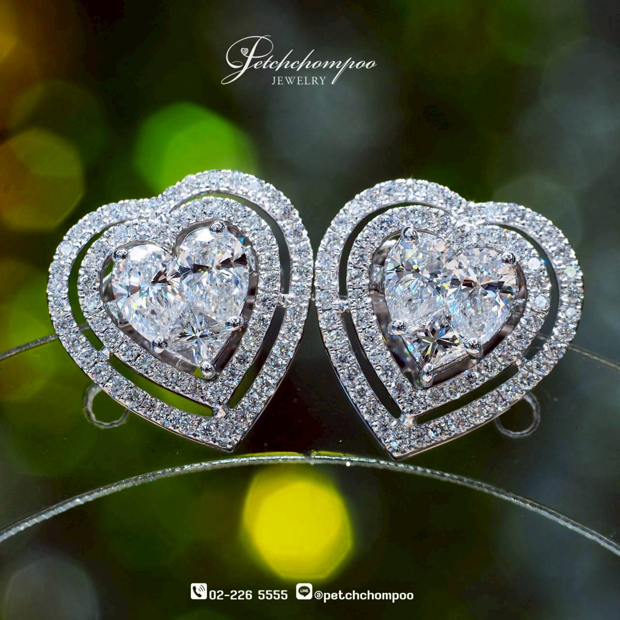 [30358] ต่างหูเพชรรูปหัวใจ Eternal Hearts 2in1™ 2.63 กะรัต  159,000 
