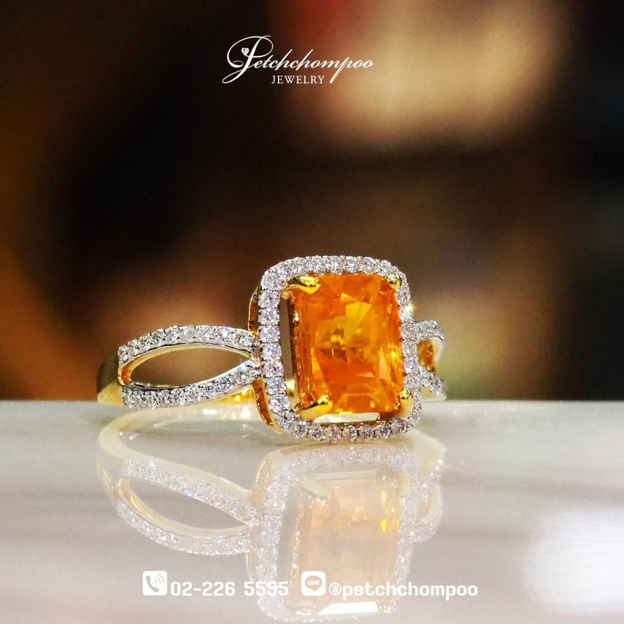 [29573] Ceylon yellow sapphire ring with diamonds  49,900 