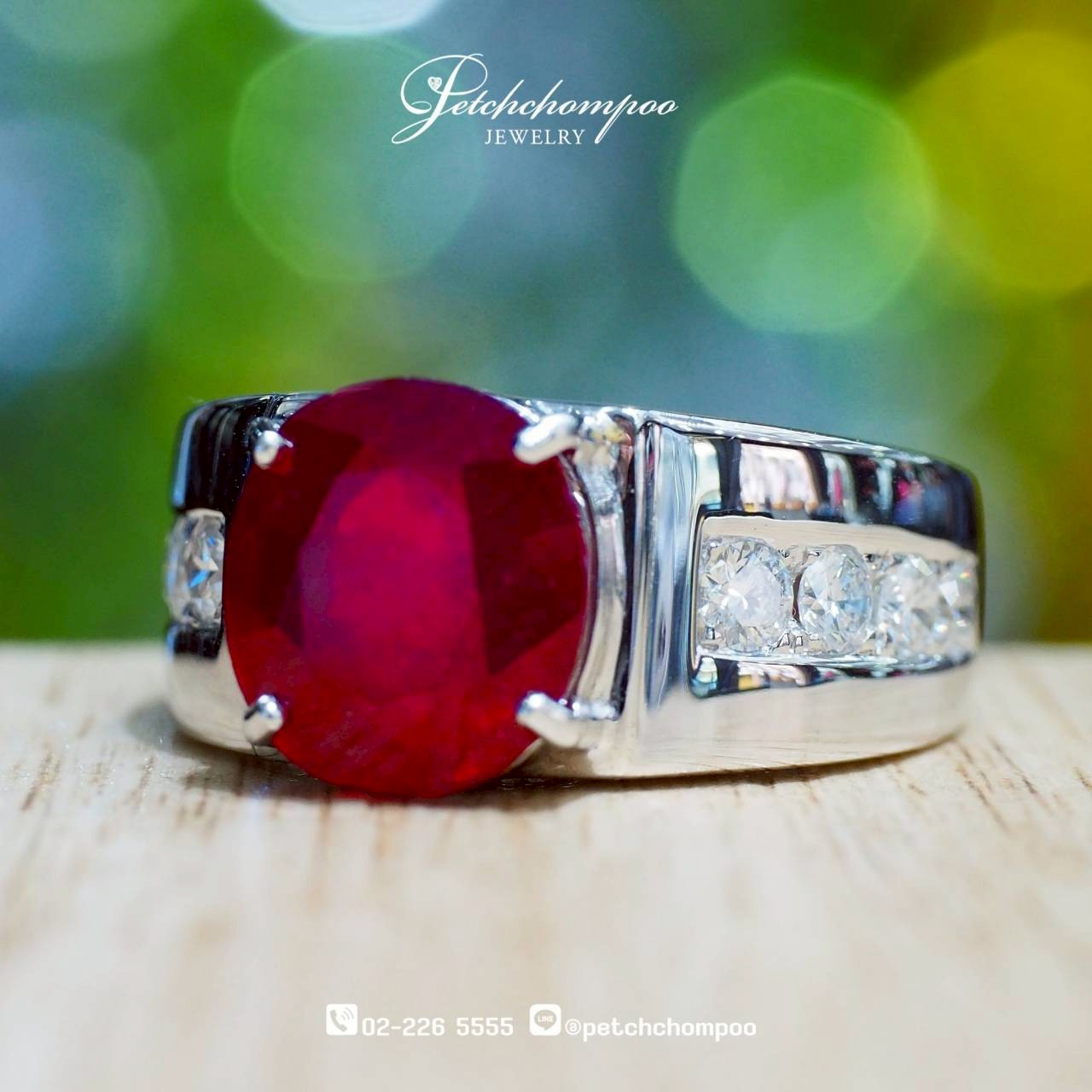[30232] Scarlet Sovereign™ –9.30 carat Red Ruby  and Diamond Men's Ring  19,000 
