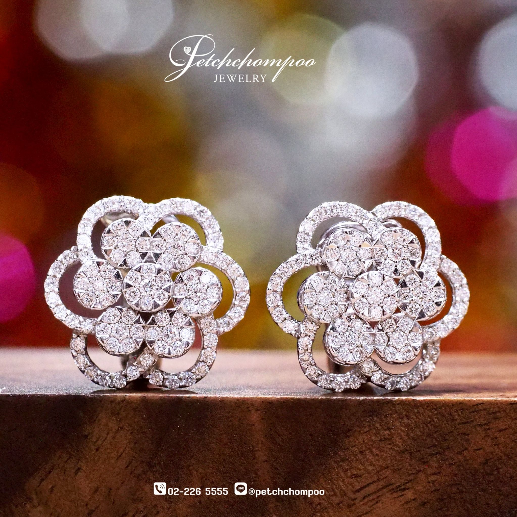 [022541] Flower Diamond earrings  59,000 
