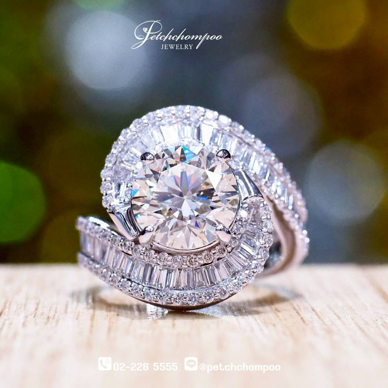 [30101] แหวนเพชร Grande Brilliance™ 3.50 กะรัต  |  L SI1 3EX GIA ลดราคาเหลือ 799,000
