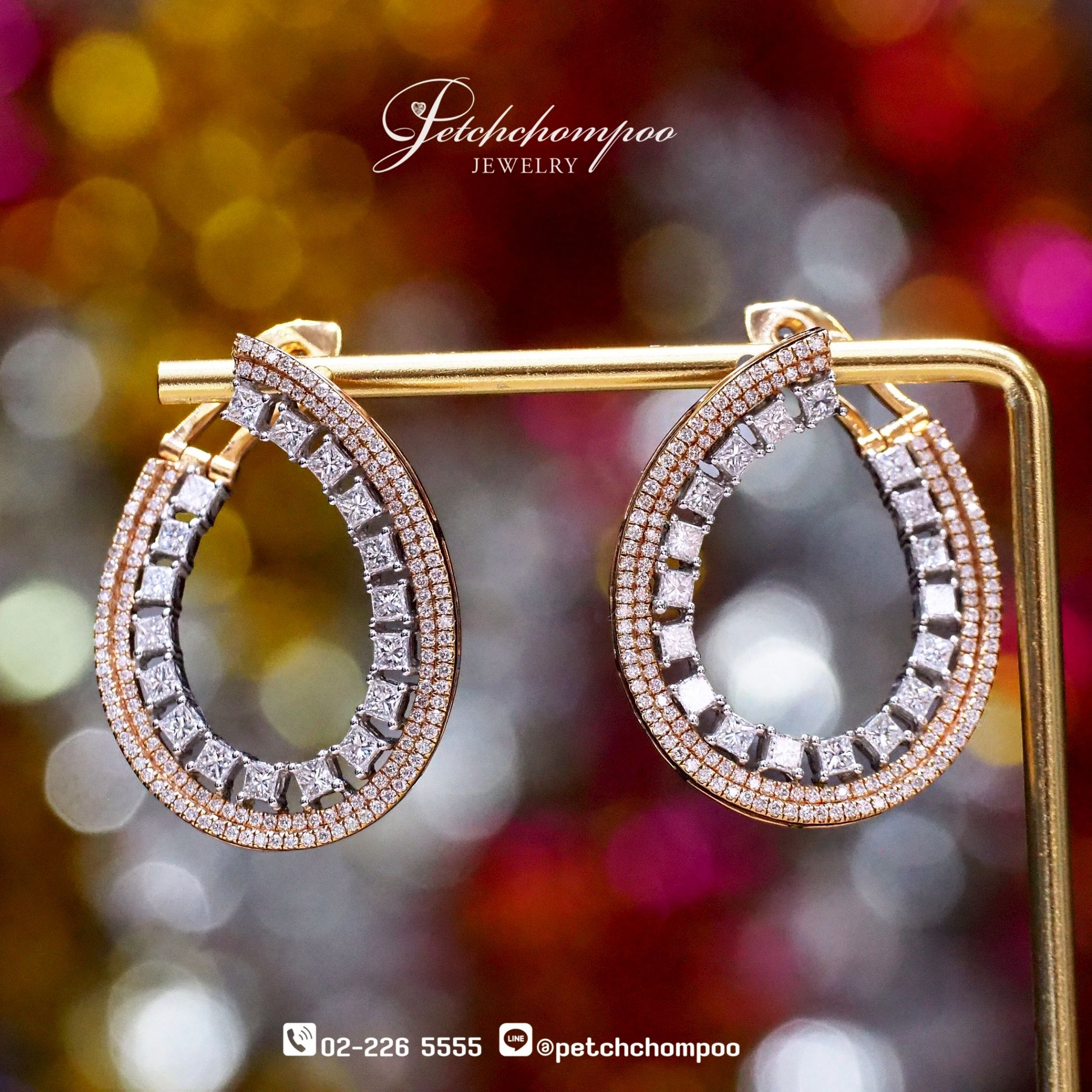 [023505] Diamond hoop earrings  149,000 
