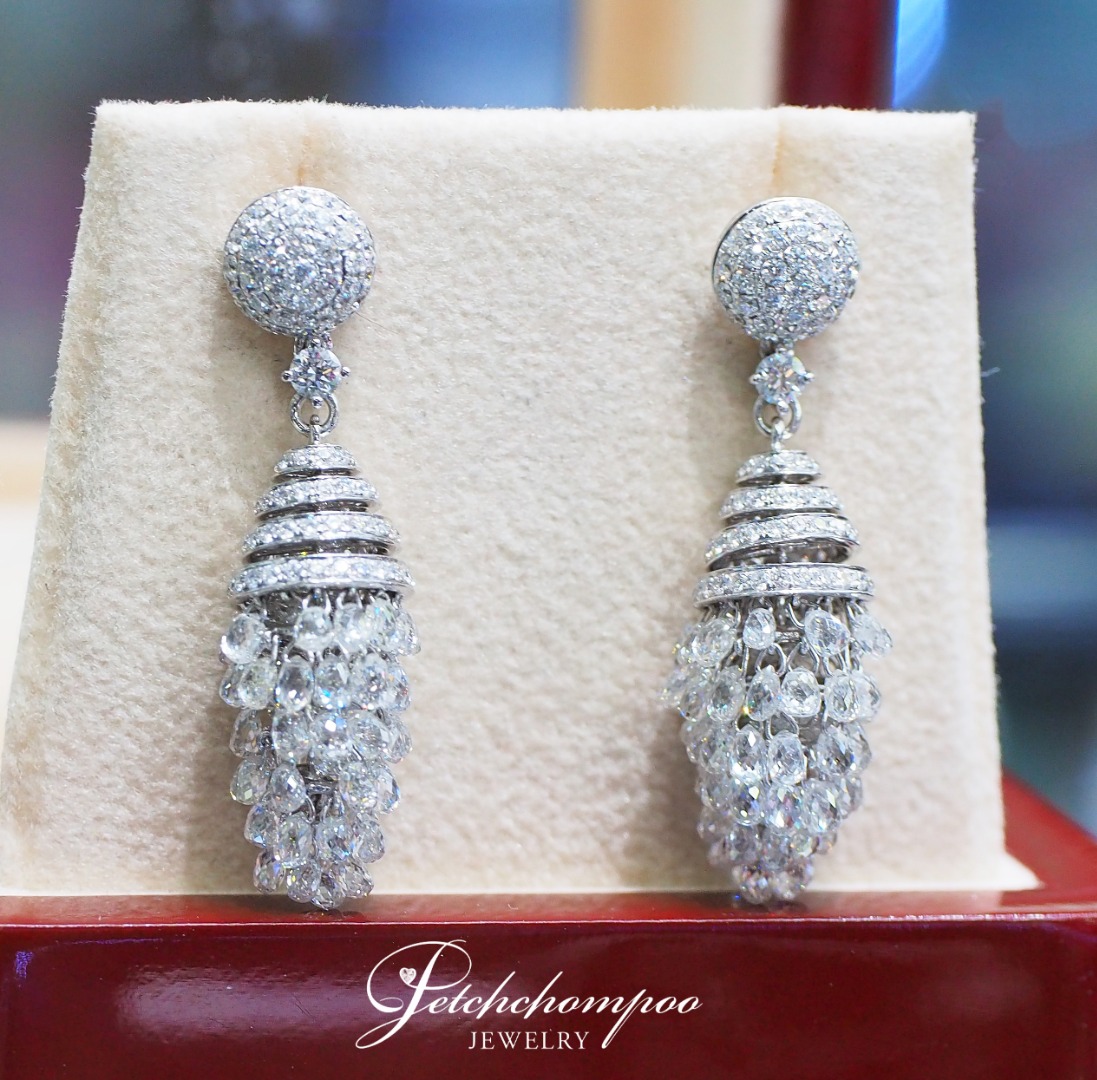 [024350] Briolette cut diamond earring Discount 499,000