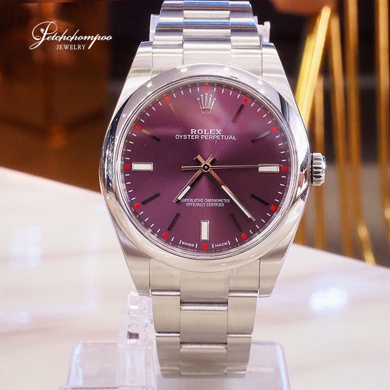 [31083] Rolex Oyster Perpetual 39mm Ref.114300 หน้าม่วง สุดหายาก  259,000 