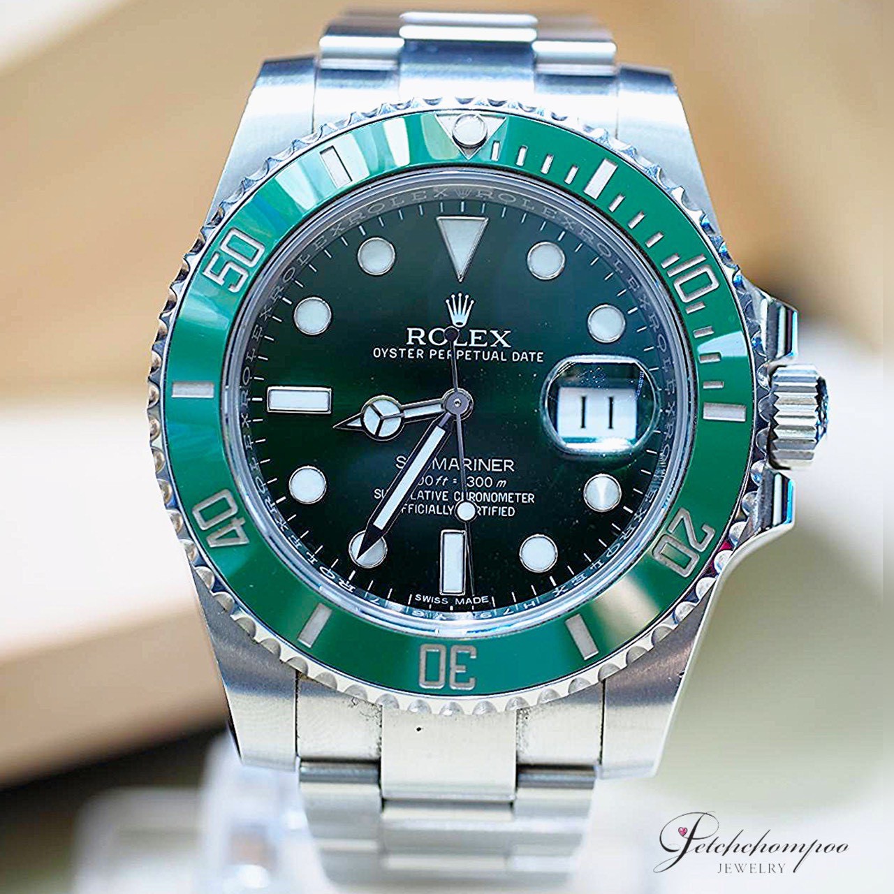 [30684] Submariner Date "Hulk" Ref. 116610LV สีเขียวเหนี่ยวทรัพย์  595,000 