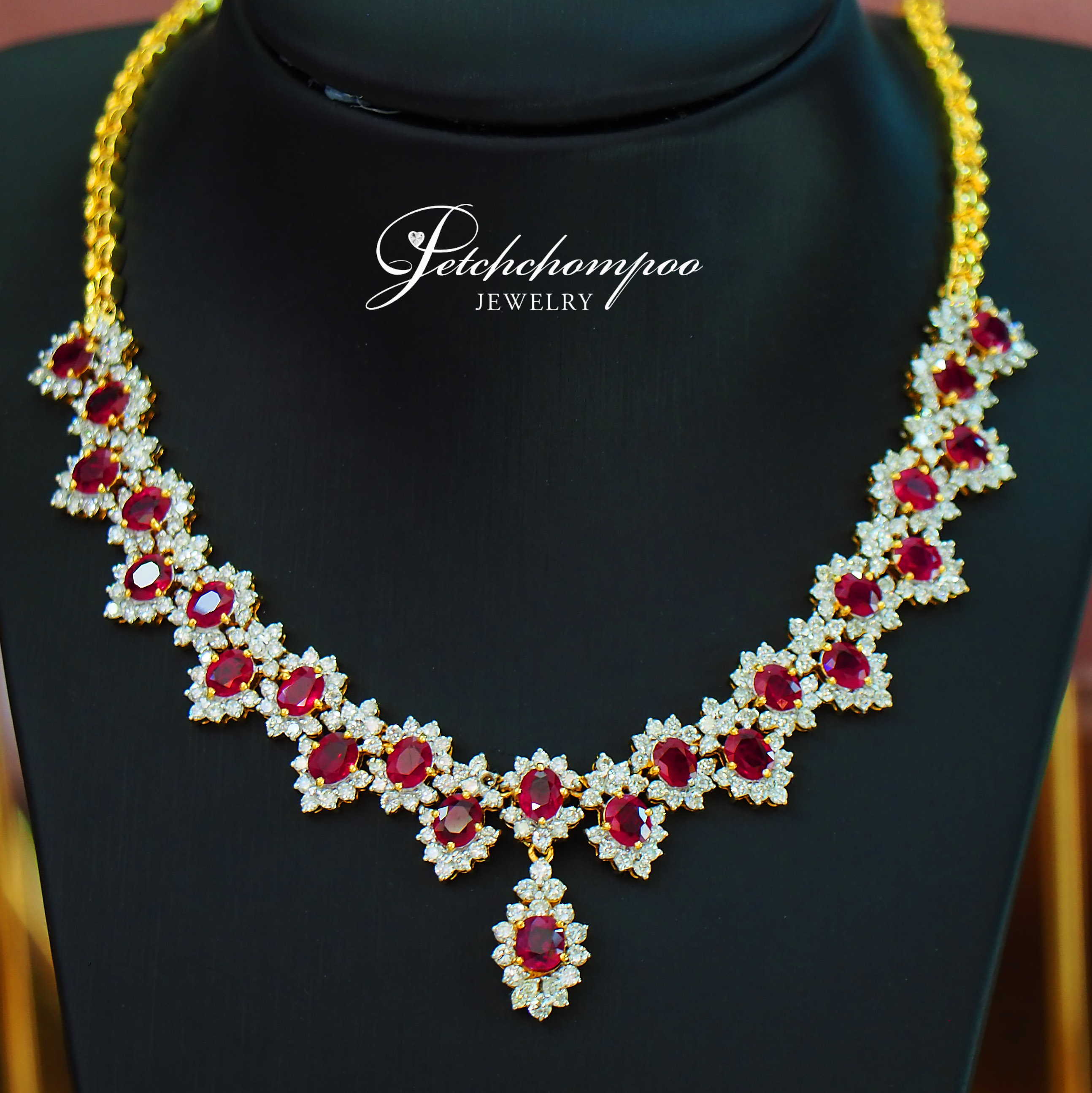 [26868] Ruby and diamond Necklace  590,000 
