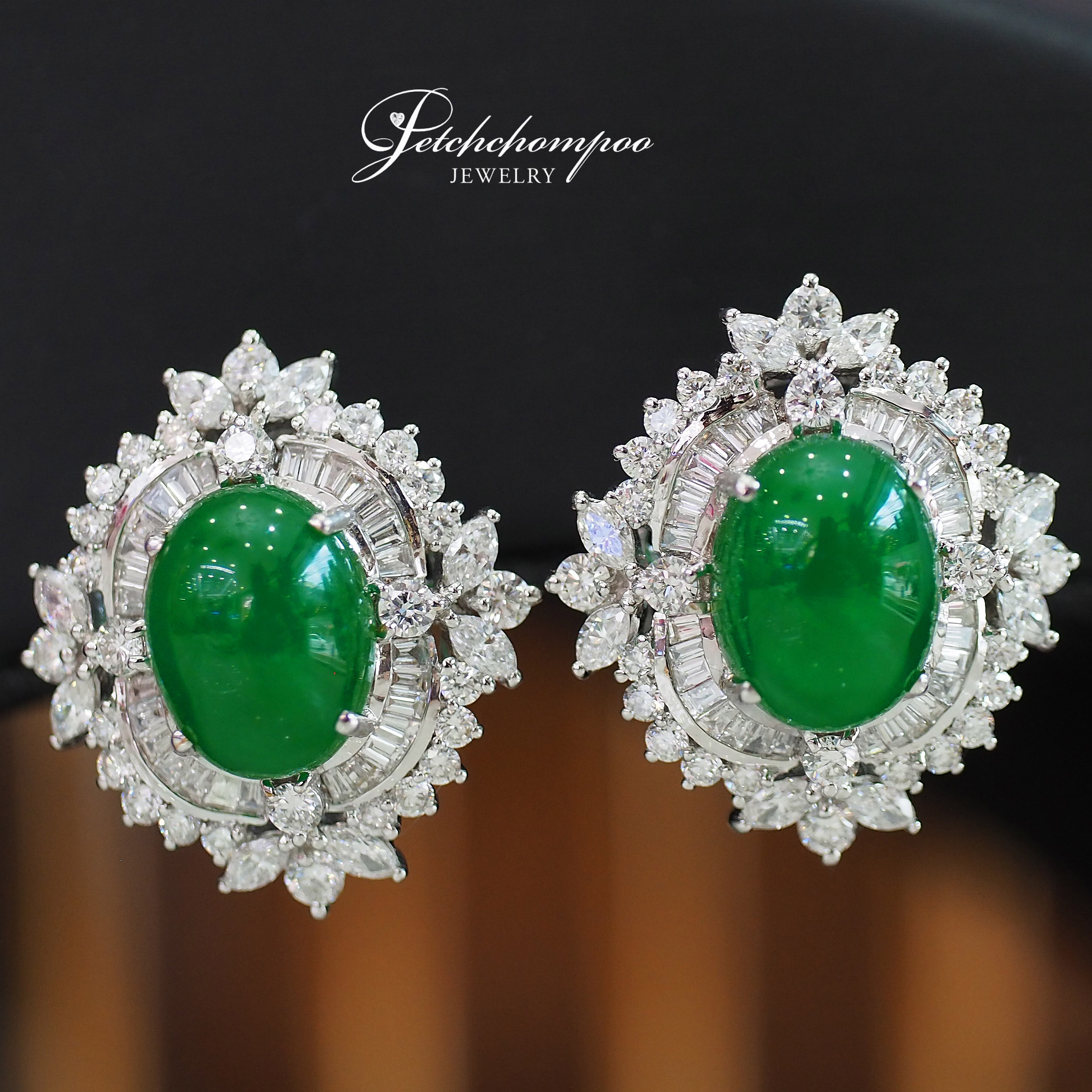 [26829] Jade with diamond earring  159,000 