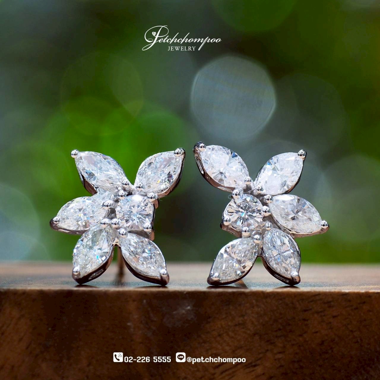 [30219] ต่างหูเพชร Floral Grace™ 2.64 กะรัต  99,000 