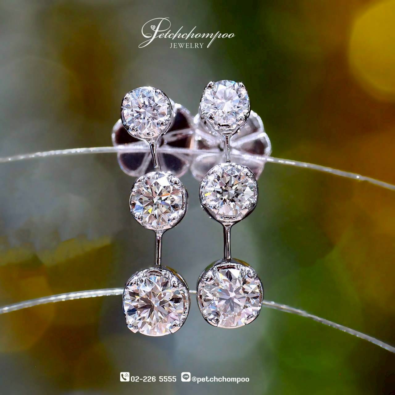 [30459] Triple Crown Radiance™ Three-Tier Diamond Drop Earrings  79,000 