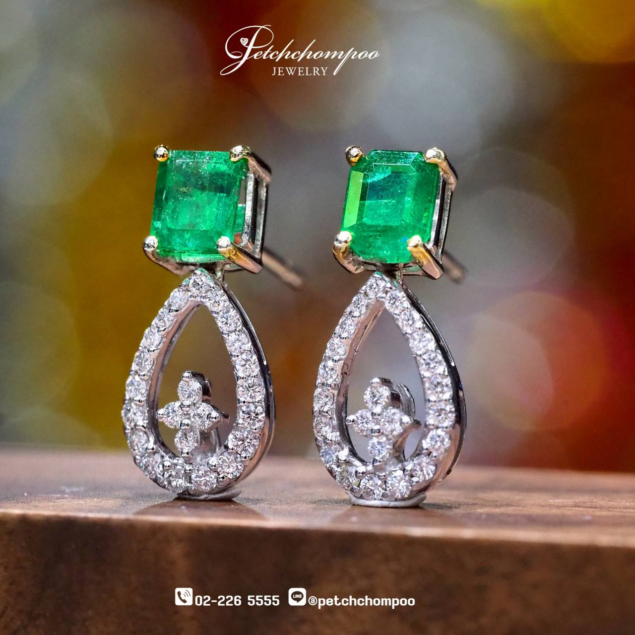 [022379] Emerald earrings  69,000 