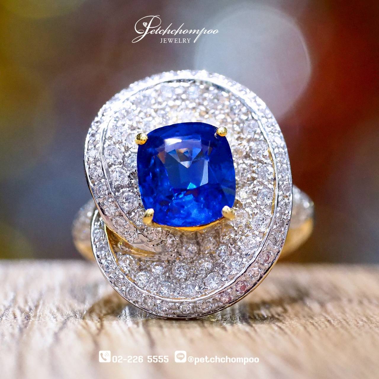 [29311] 3.39 carat ceylon sapphire with diamond ring  89,000 