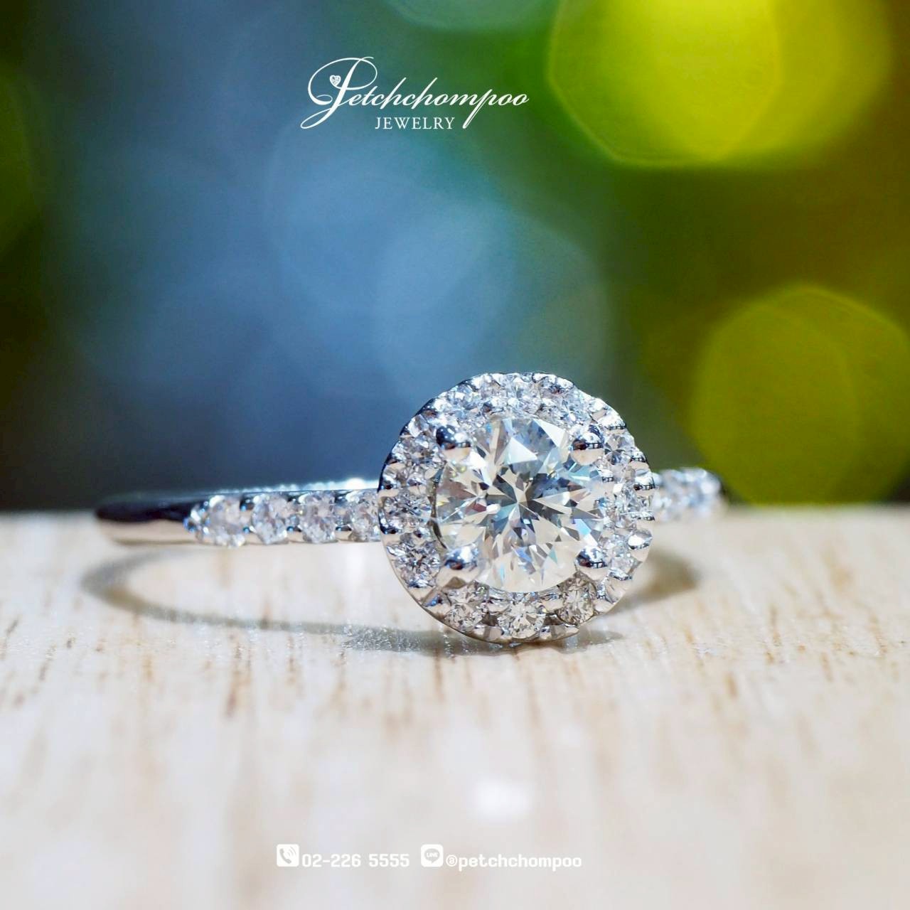 [30193] Halo Spark™ Diamond Ring 0.50 Carat Discount 39,000