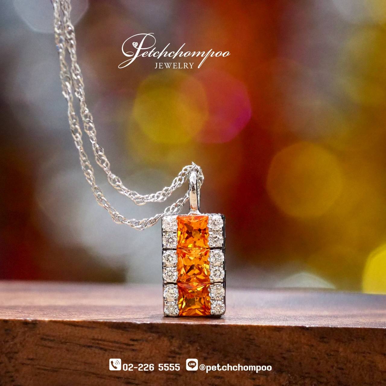 [29202] Yellow sapphire pendant with chain  29,000 