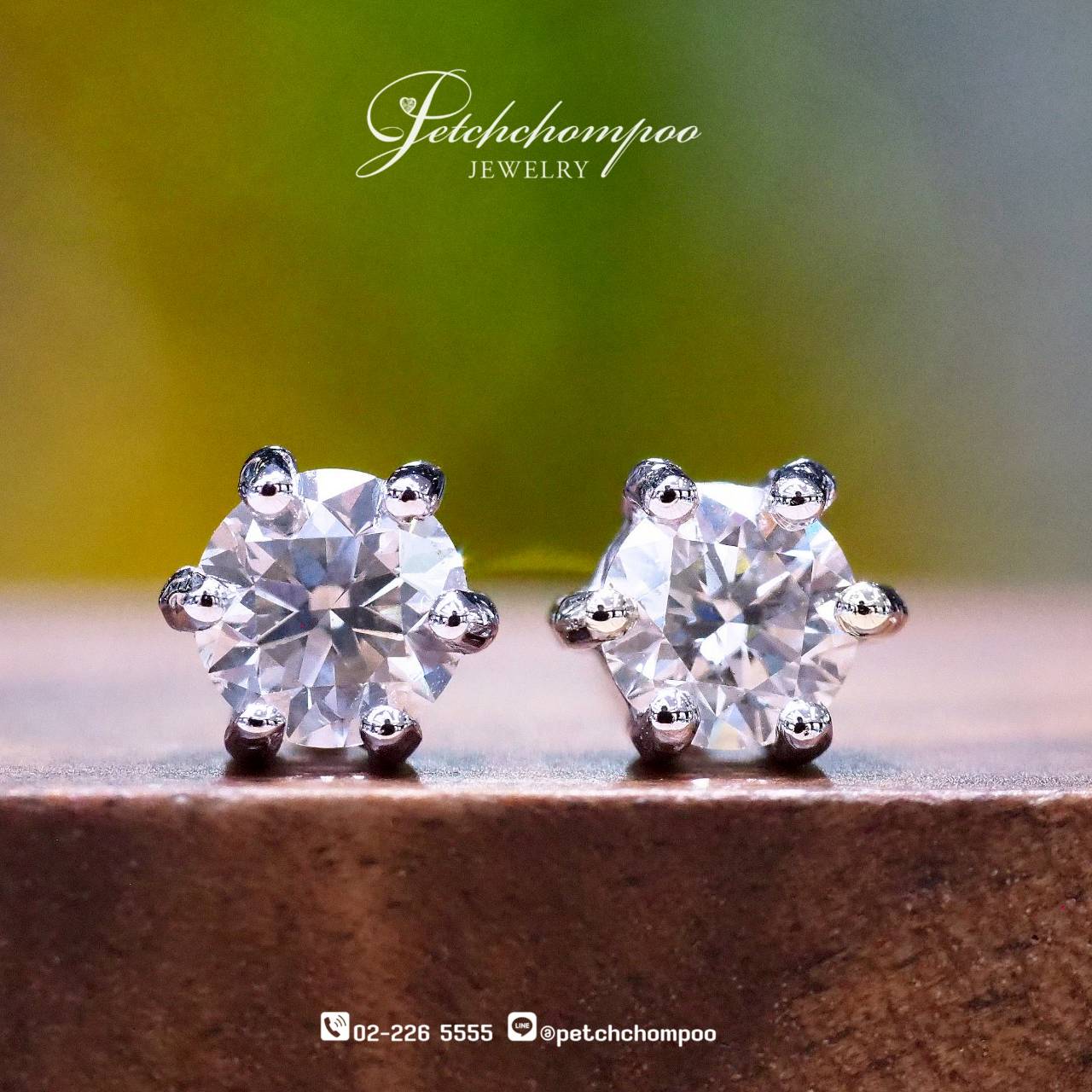 [30140] Solitaire Classic™ Diamond Stud Earrings – 0.33 ct Each  29,000 