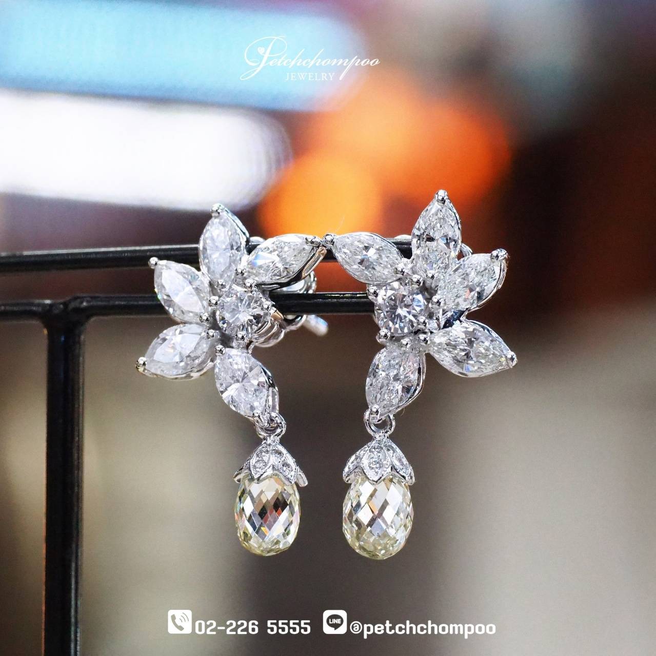 [29702] Briollete cut diamond earring  189,000 