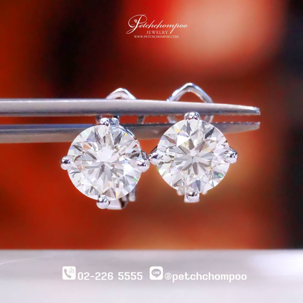 [29650] 4.05/2 carat diamond earring Discount 429,000