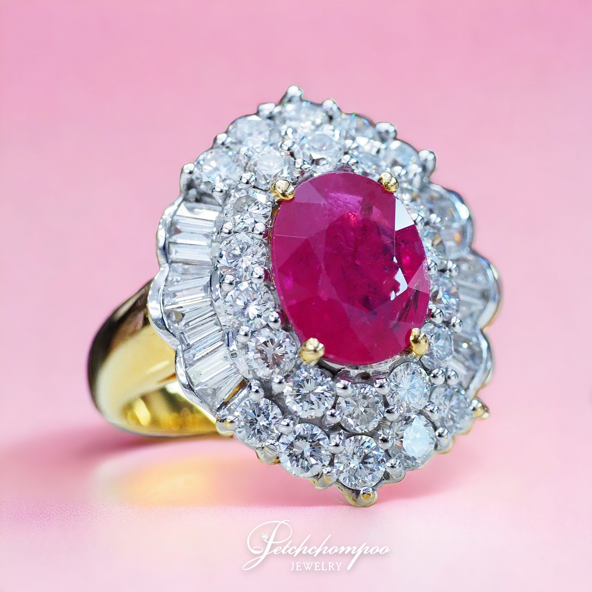 [29142] 2.71 carat Burma ruby with diamond ring  129,000 