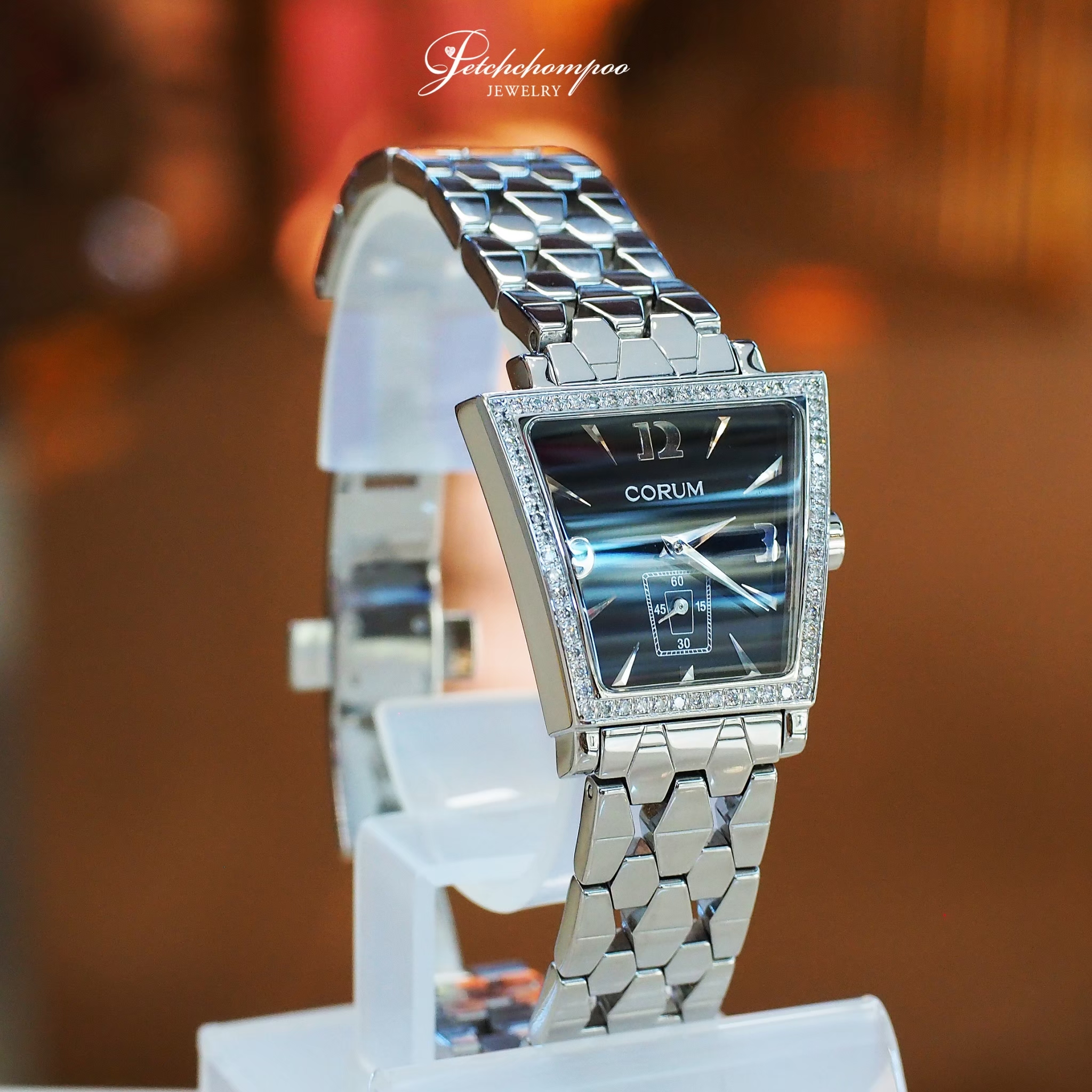 [28688] Corum Trapeze Lady 28mm ฝังเพชร  59,000 
