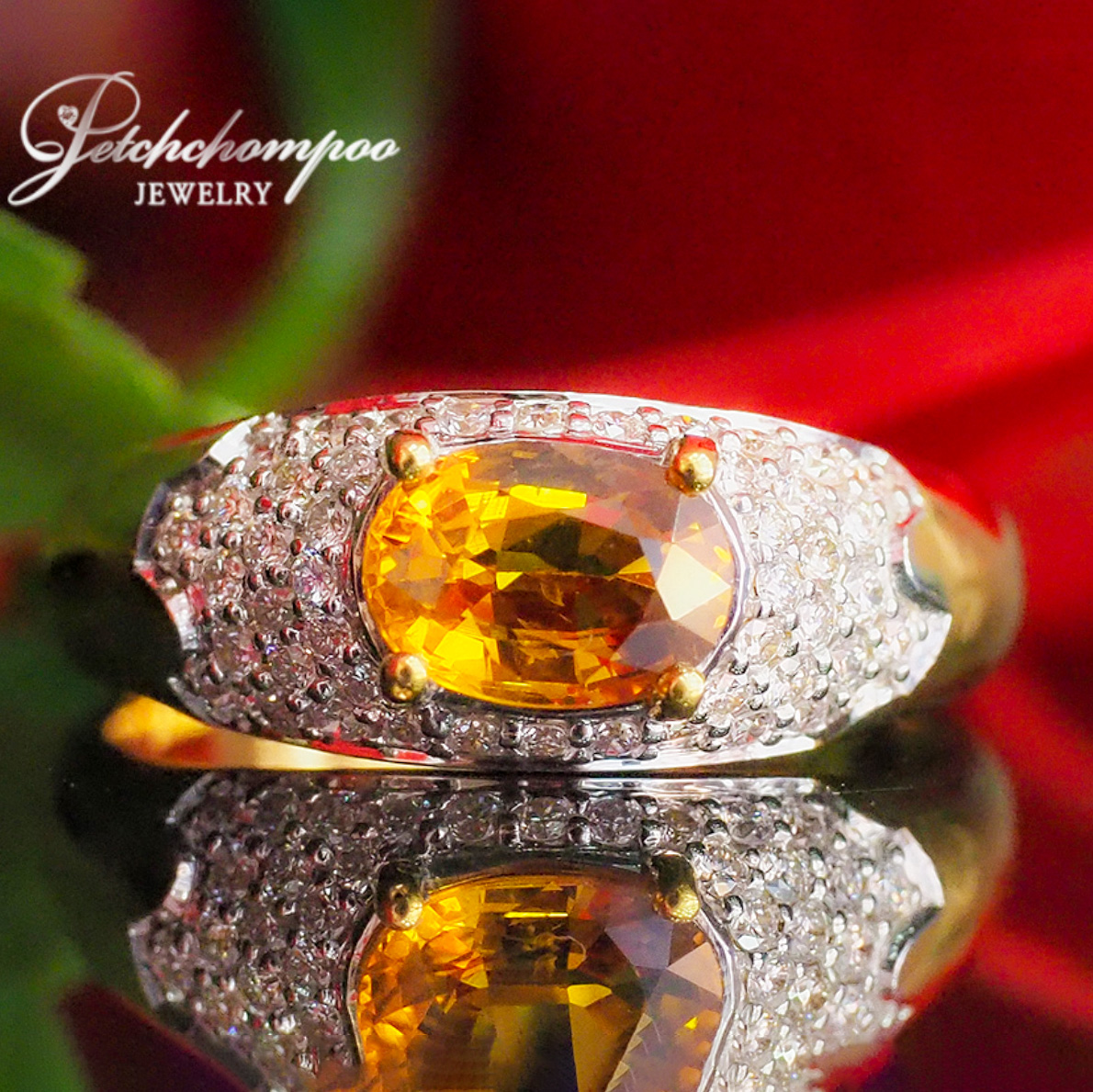 [023163] Yellow Sapphire Ring with Diamond  39,000 
