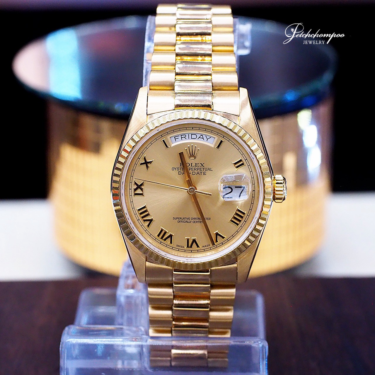 [30764] Rolex Day-Date 18038 Yellow Gold  599,000 