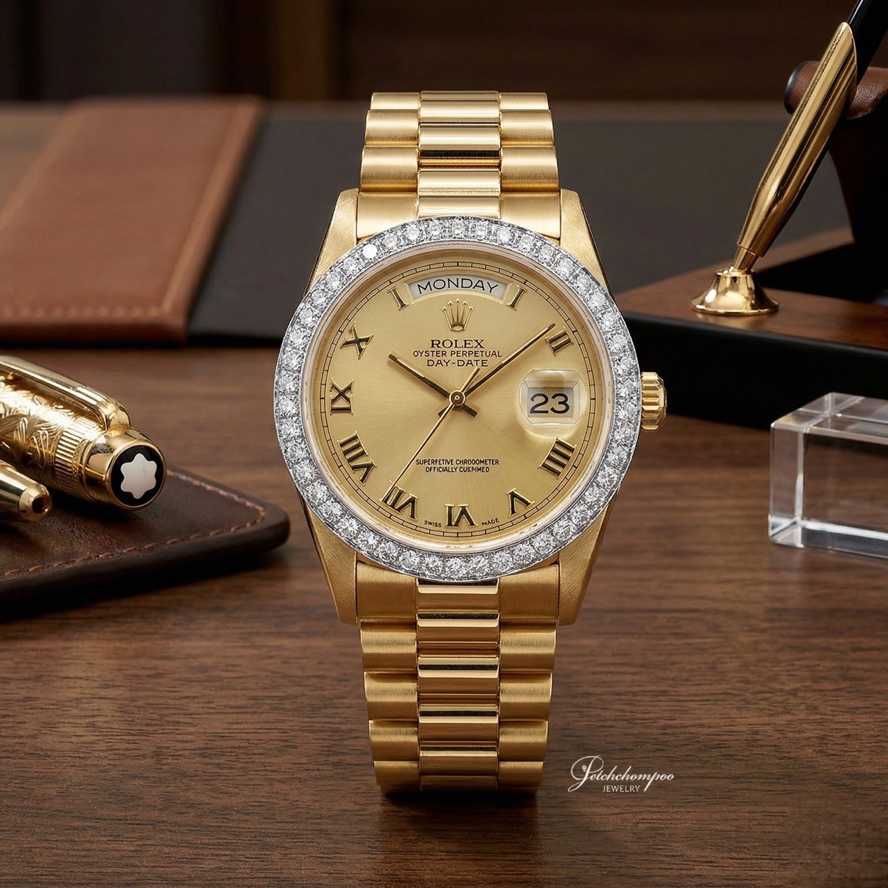 [30764] Rolex Day-Date 18038 Yellow Gold  599,000 