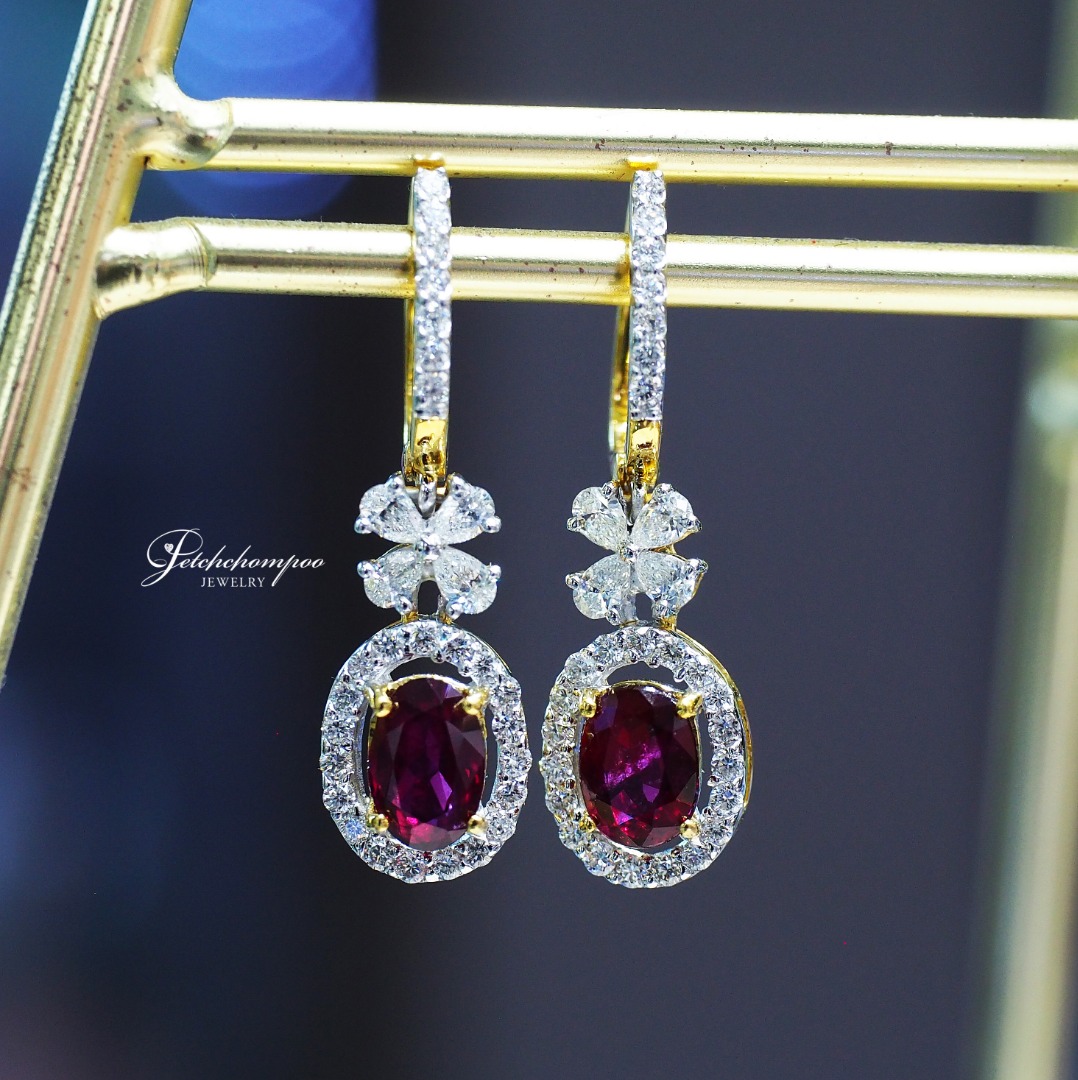 [023838] Ruby with diamond earring  59,000 