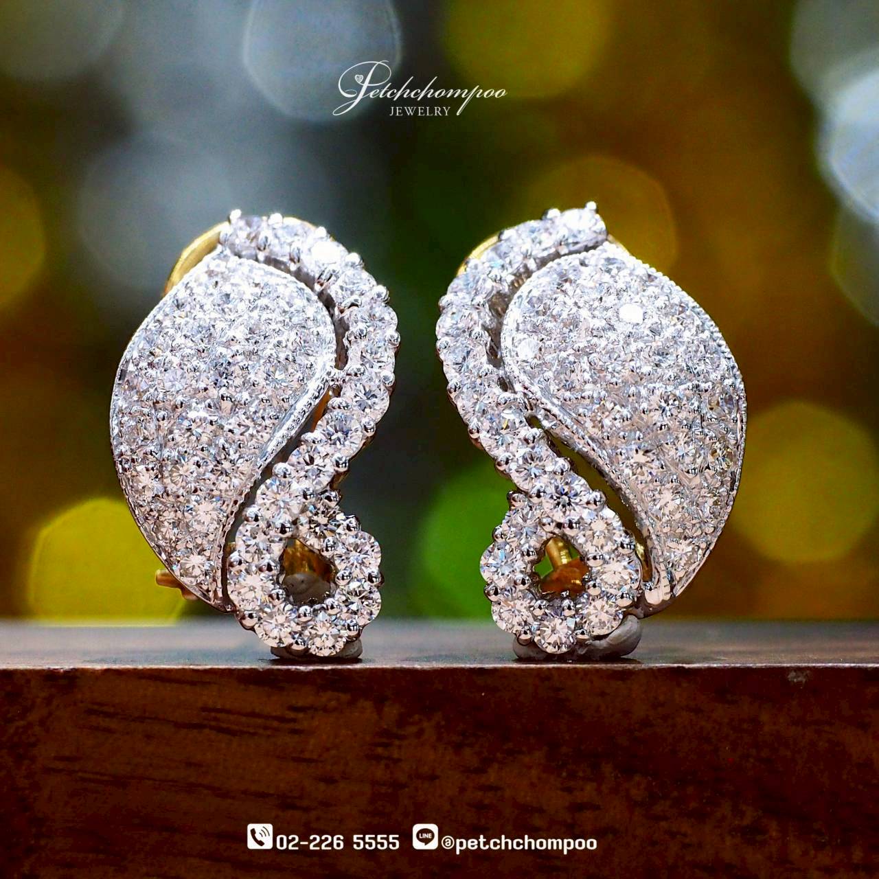 [30409] ต่างหูเพชร Celestial Curve™ รวม 1.90 กะรัต  69,000 