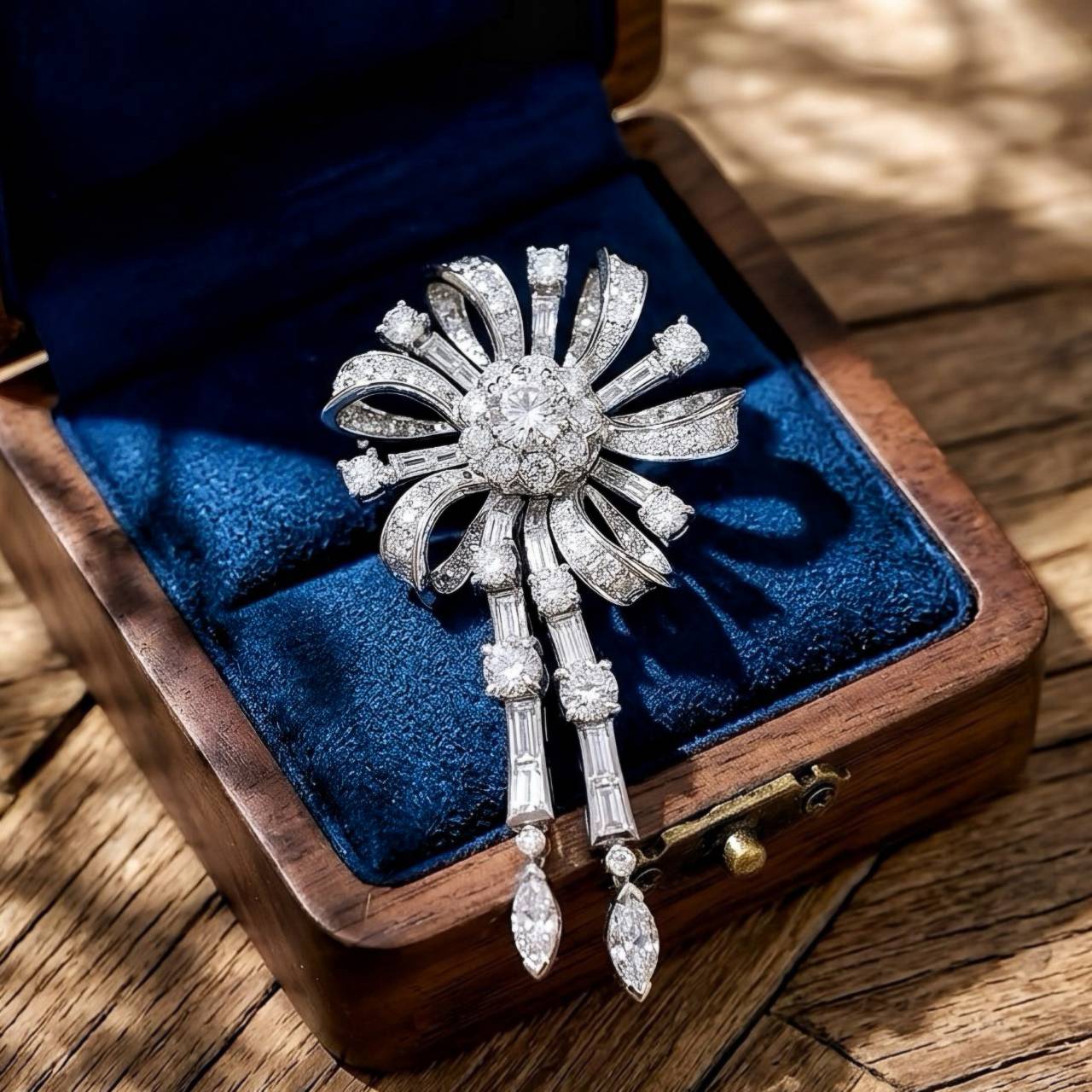 [30927] Antique pendant and brooch with an old-cut diamond weighing 6.50 carats.  399,000 