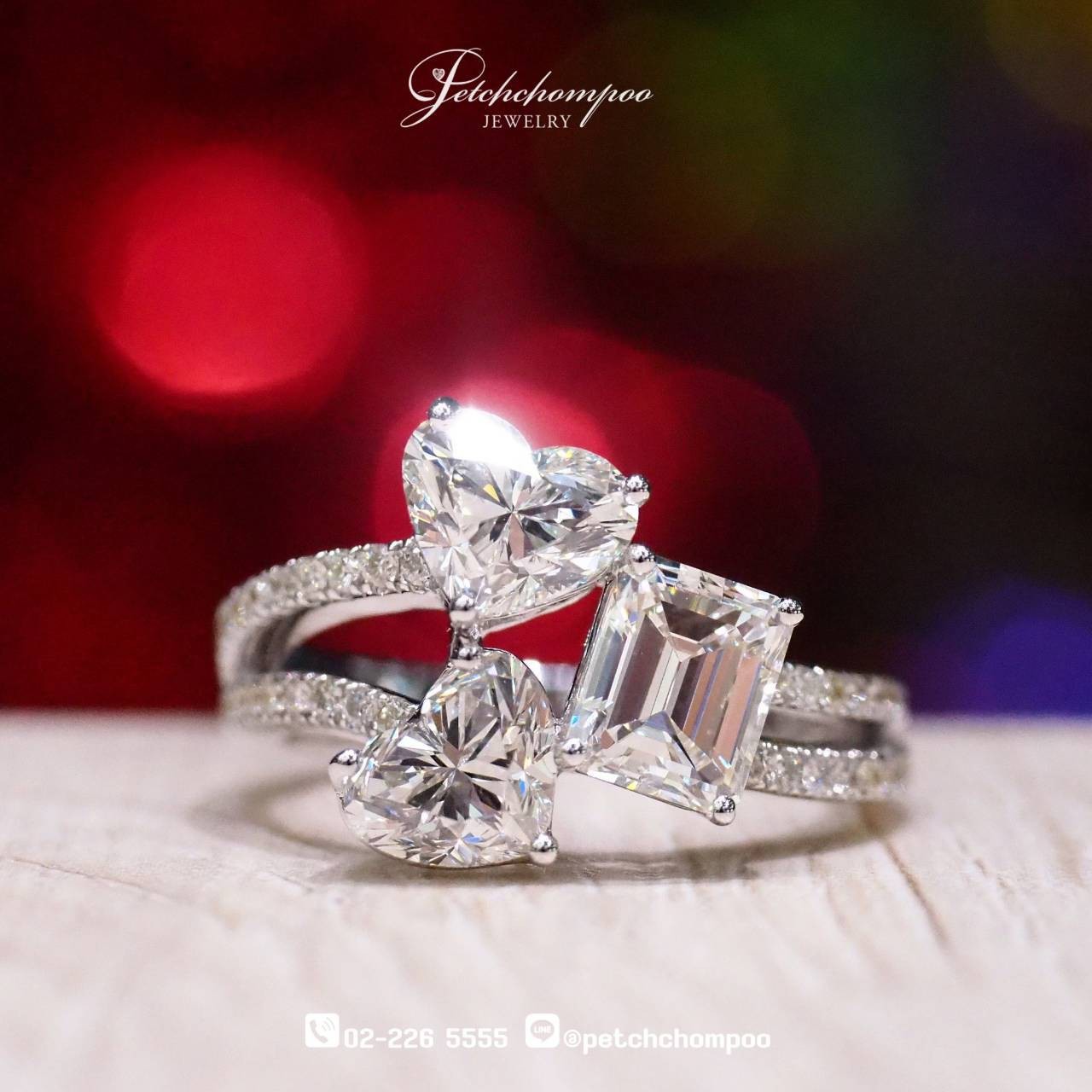 [29789] Trilogy of Love™ t Diamond Ring with Three GIA-Certified 1-Carat Stones (I Color) Discount 299,000