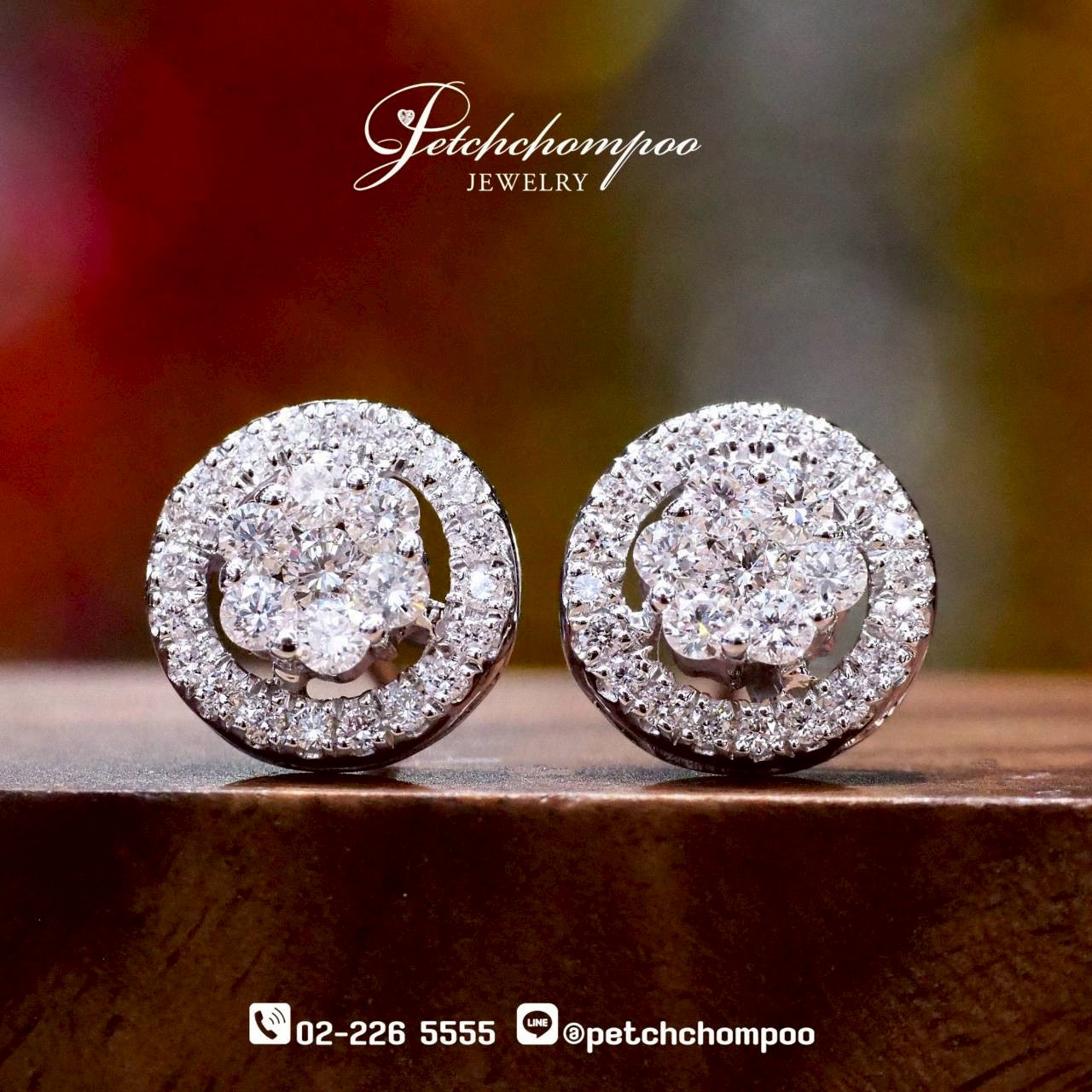 [30002] Brilliant Bloom™ Diamond Earrings 0.69 ct Discount 38,000