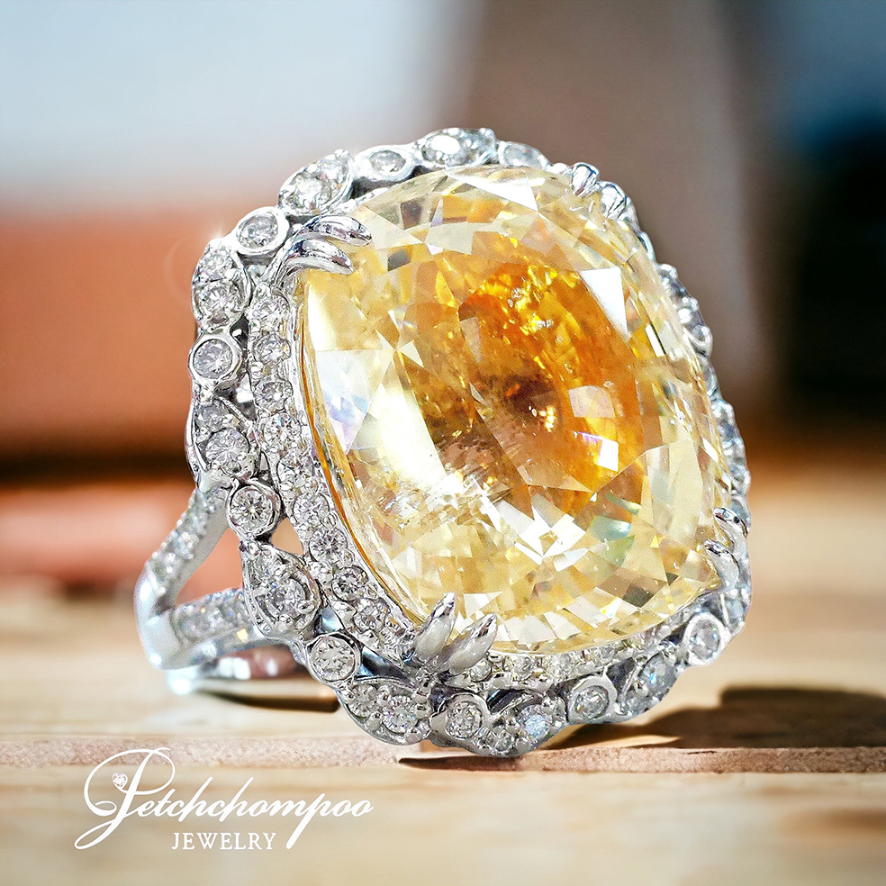 [27587] แหวนบุษราคัมซีลอนสดไม่เผา 43 กะรัตเซอร์ IGL ลดราคาเหลือ 990,000
