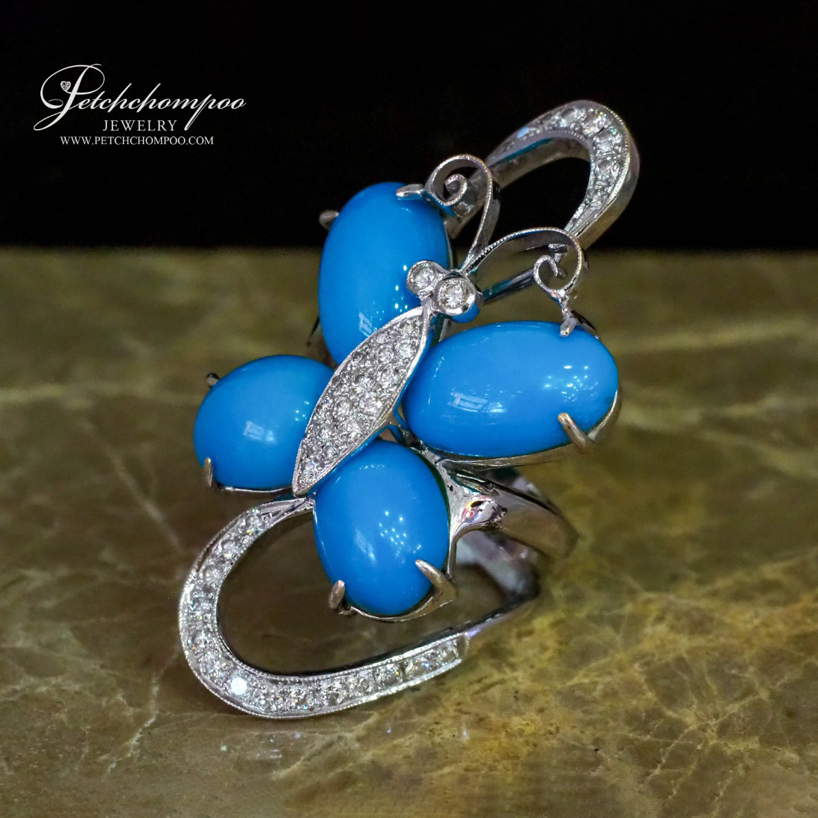 [025004] Turquoise with Diamond ring  59,000 