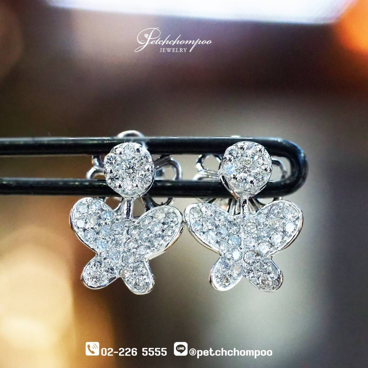 [29704] Butterfly diamond earring  29,000 