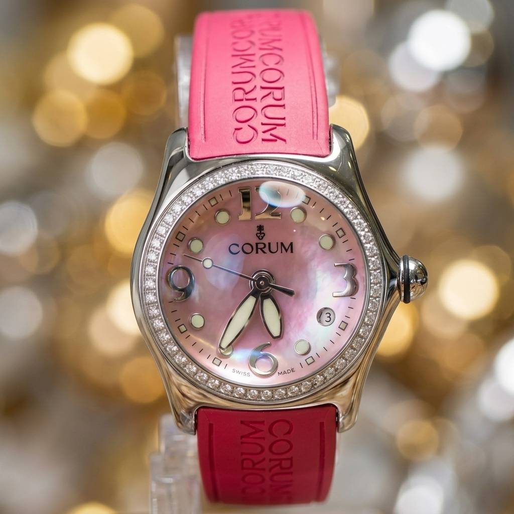 [27349] Corum Bubble Lady Diamond pink Mother of Pearl  69,000 