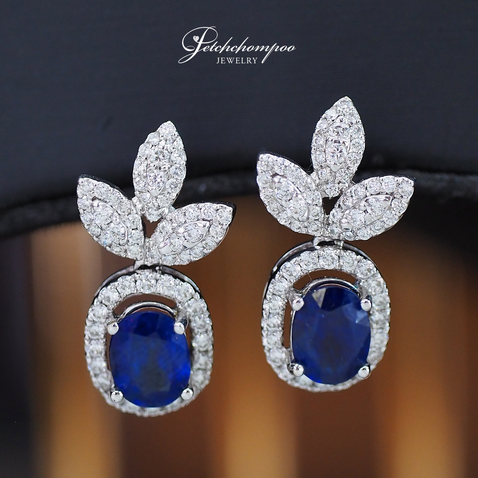 [26793] Blue Sapphire with diamond Earring  69,000 
