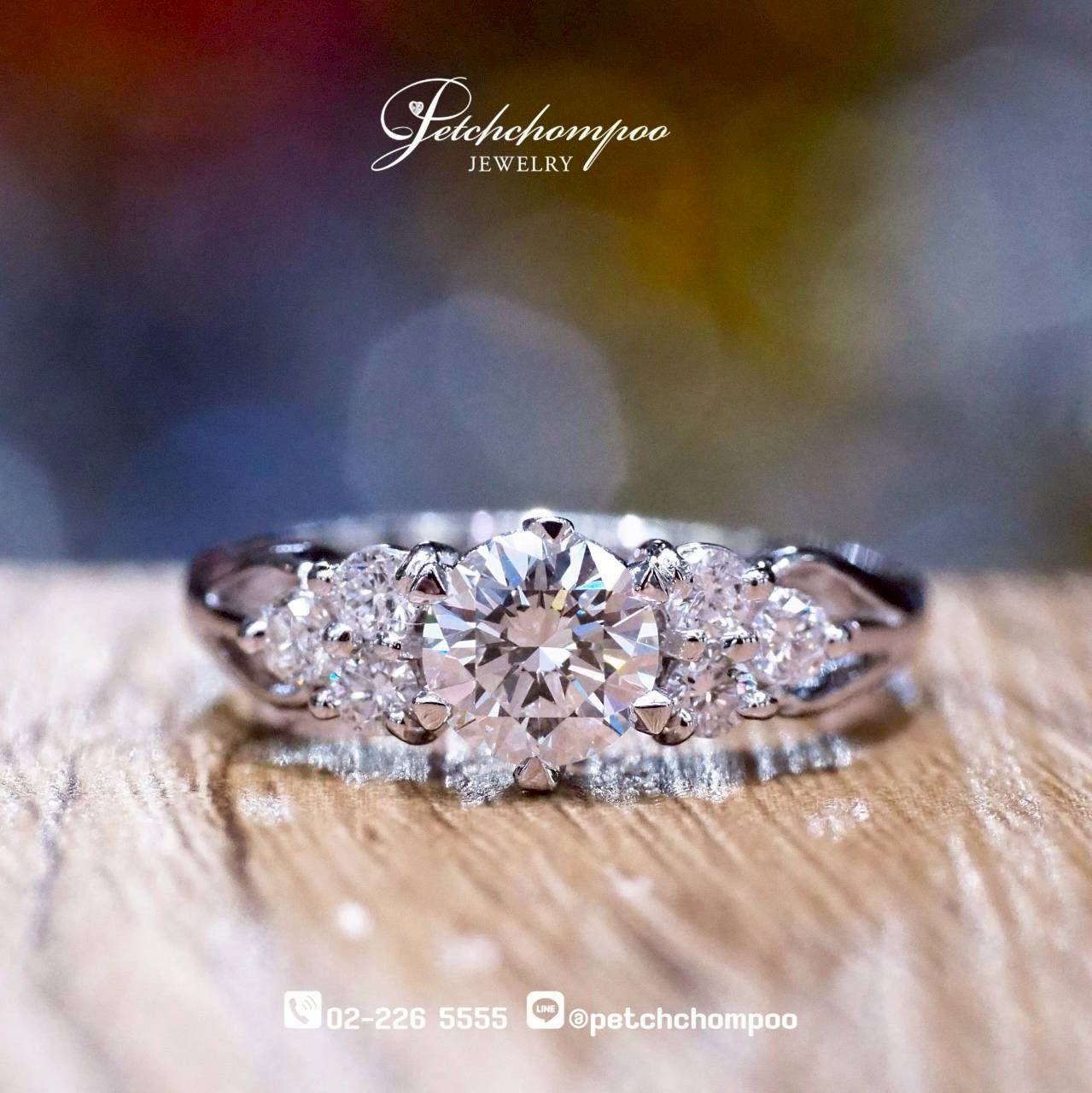[29973] Brilliant Trio™ Diamond Ring – 0.70 Carat |  I VS1 3EX GIA Discount 68,000